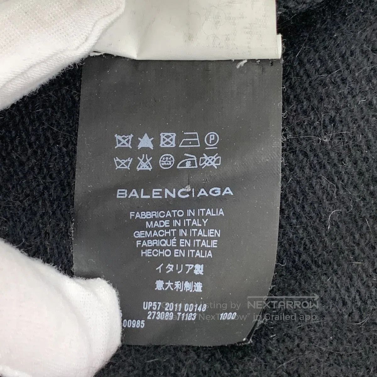 Balenciaga Black Long-Sleeve Sweater with German Shepherd Design. Size US S / EU 44-46 / 1 - 8 Thumbnail