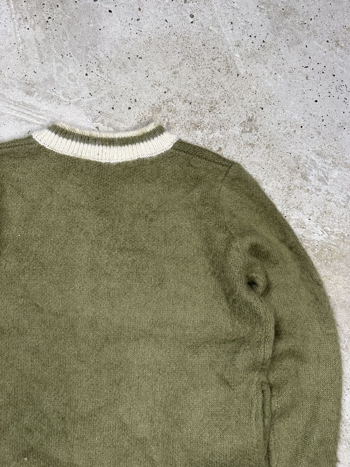Japanese Brand × Vintage Vintage Y2K Wool & Mohair Olive Cardigan Sweater Knit Size US M / EU 48-50 / 2 - 12 Thumbnail
