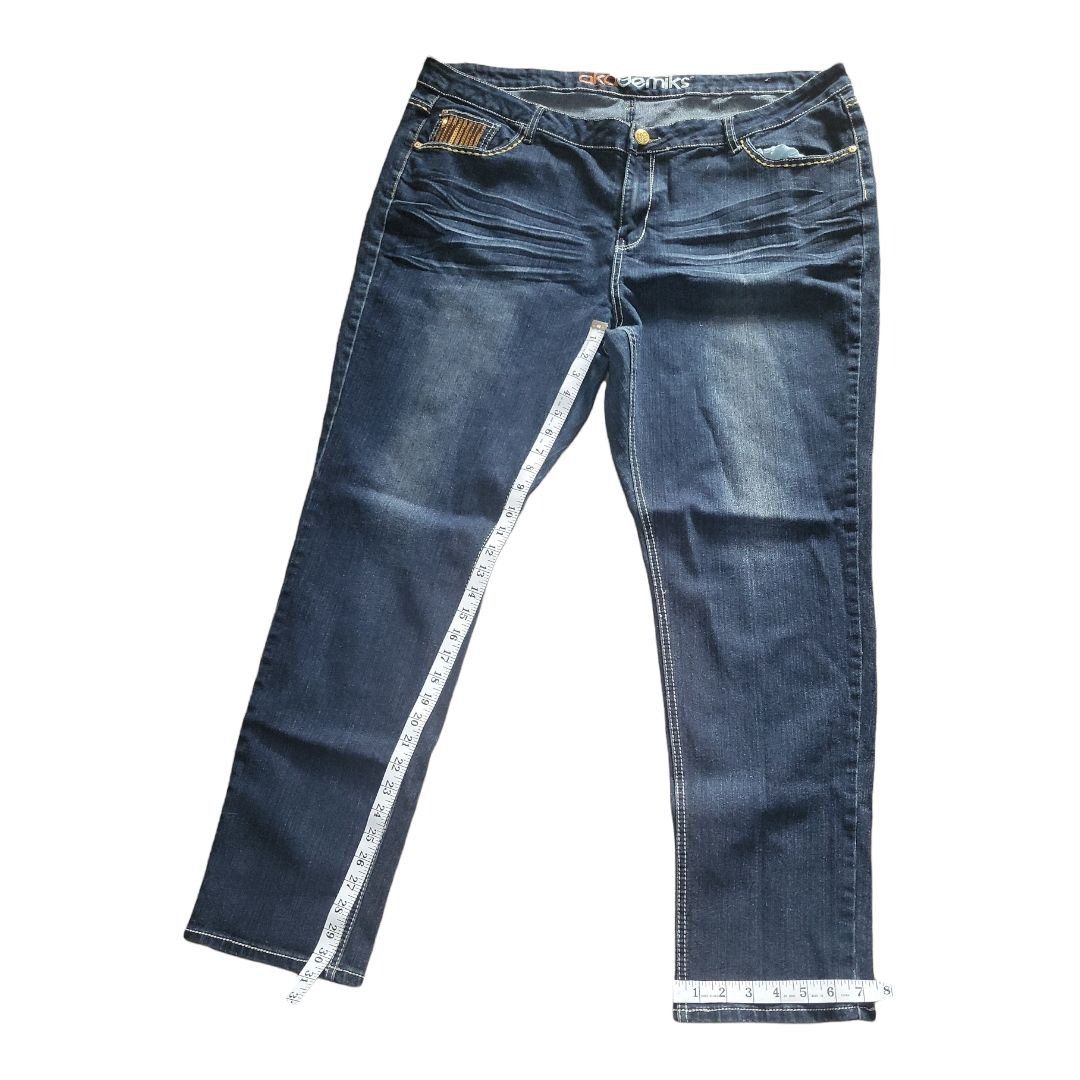 Akademiks Vintage Akademiks Jeans Women Sz 24W Embroidered Straight Le Size 42" / US 20 - 4 Thumbnail