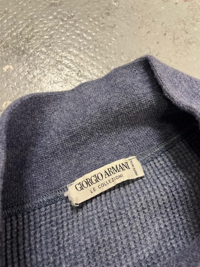 Giorgio Armani 1990s Giorgio Armani High Neck Blue Wool Sweater Size US L / EU 52-54 / 3 - 7 Thumbnail