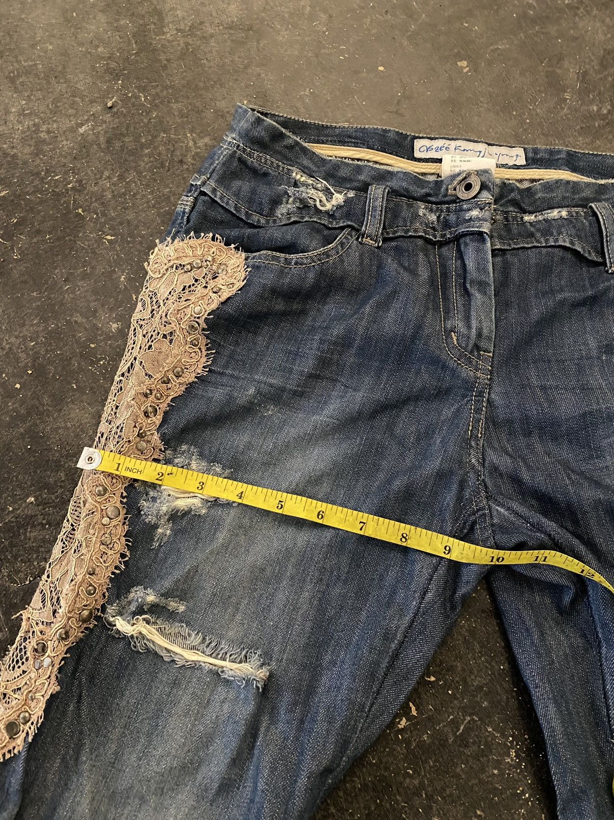 If Six Was Nine × Japanese Brand × Le Grande Bleu (L.G.B.) Cae zee Avant Garde Distressed Jeans Size 28" / US 6 / IT 42 - 16 Thumbnail