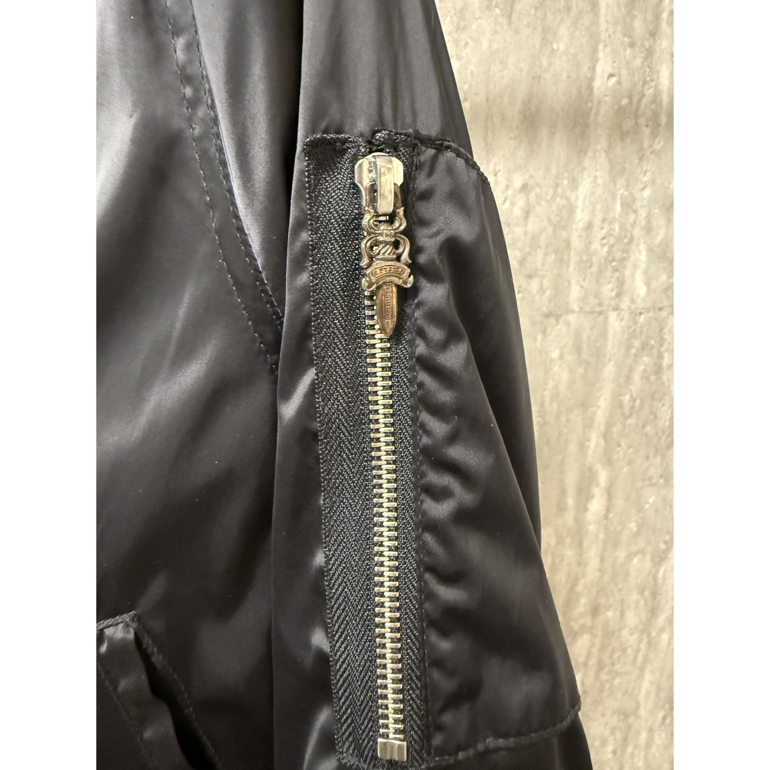 Chrome Hearts Chrome Hearts Black Bomber Jacket With Shearling Lining & Cr Size M / US 6-8 / IT 42-44 - 17 Thumbnail