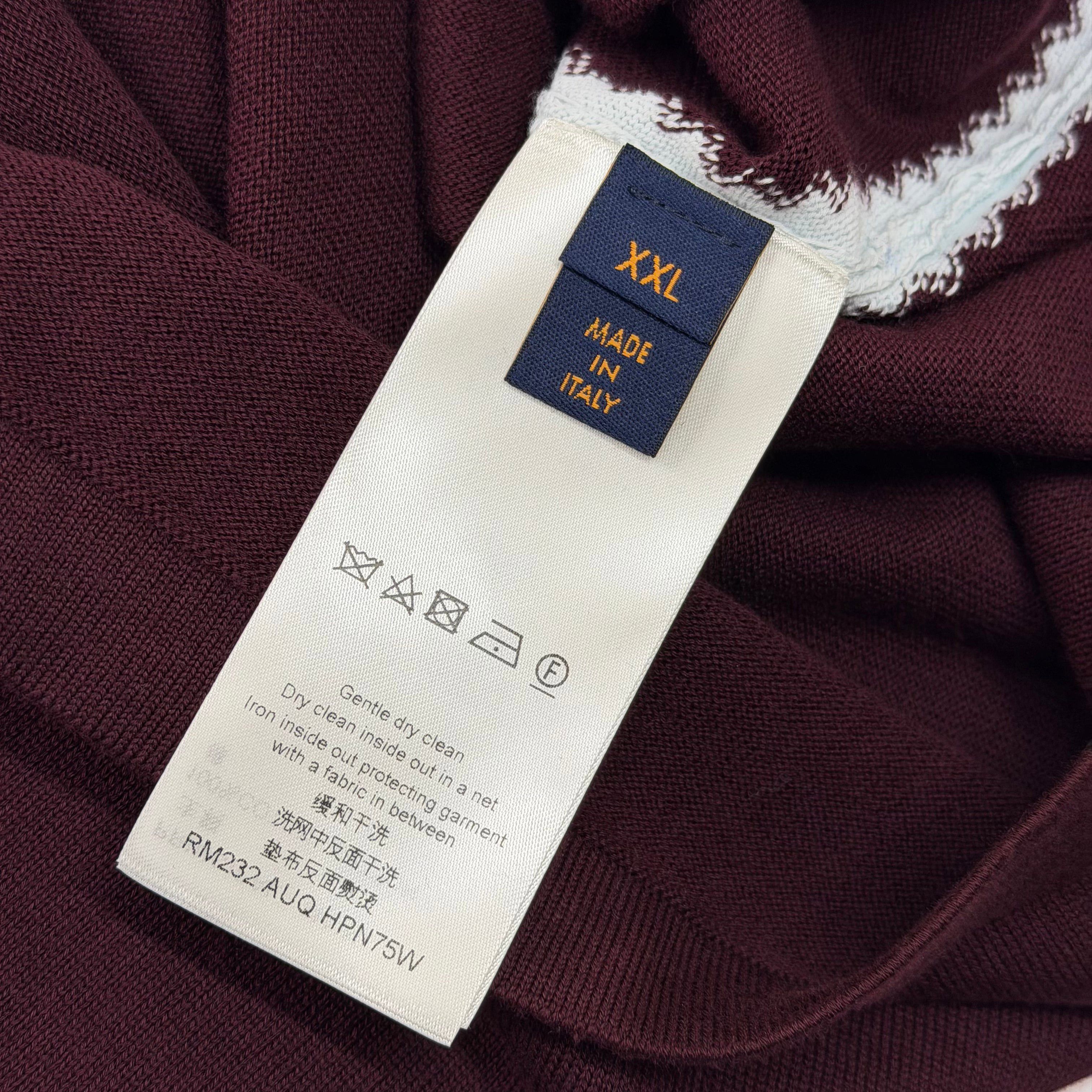 Louis Vuitton Louis Vuitton Burgundy Intarsia Short Sleeve XXL Size US XXL / EU 58 / 5 - 6 Thumbnail