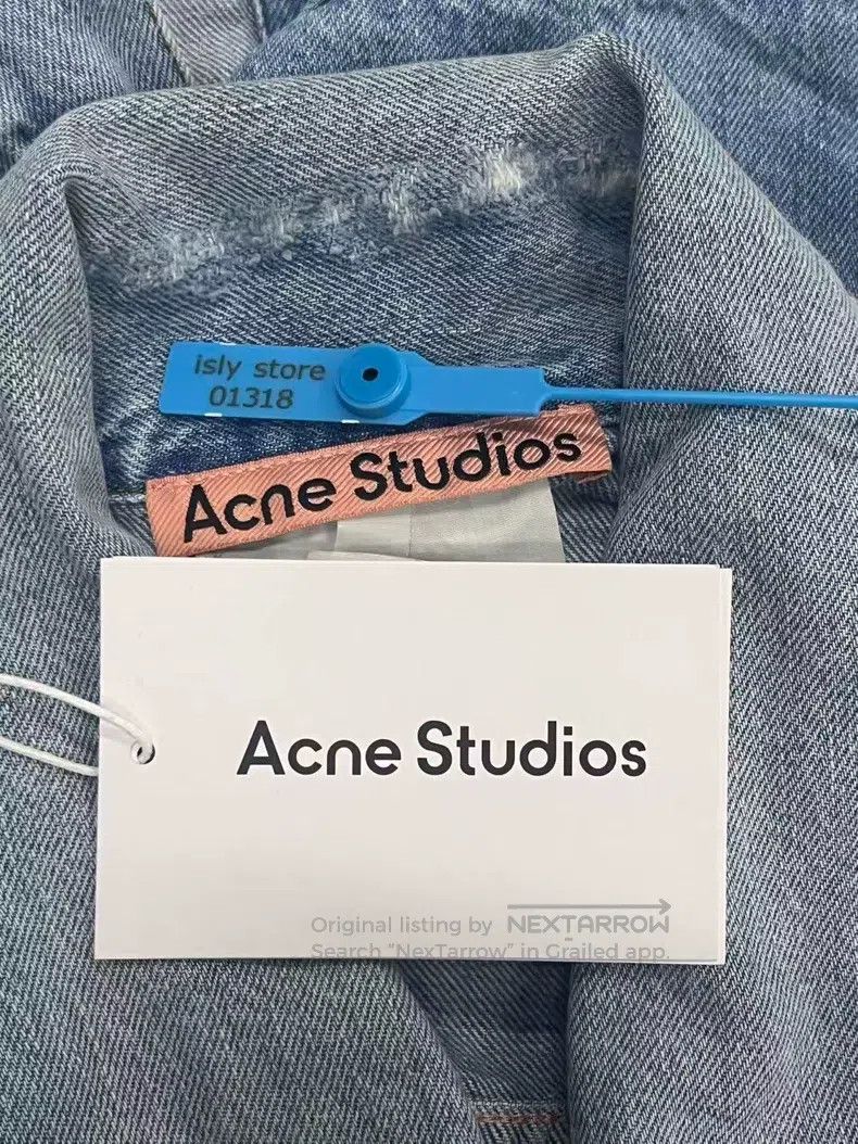 Acne Studios Acne Studios Washed and aged single-breasted denim jacket Size US XS / EU 42 / 0 - 4 Thumbnail