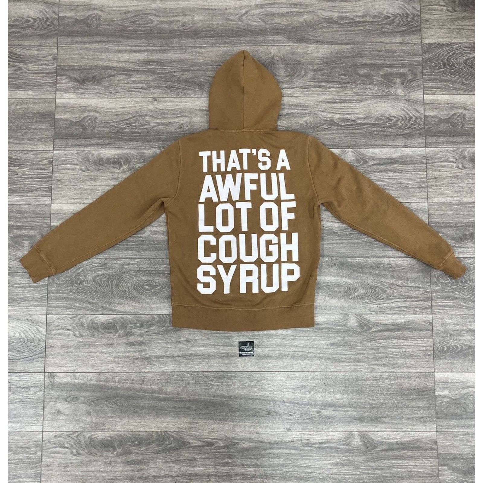 Awful Lot of Cough Syrup Awful Lot Of Cough Syrup Zip Up Hoodie ' Brown ' | NEW! Size US L / EU 52-54 / 3 - 9 Thumbnail