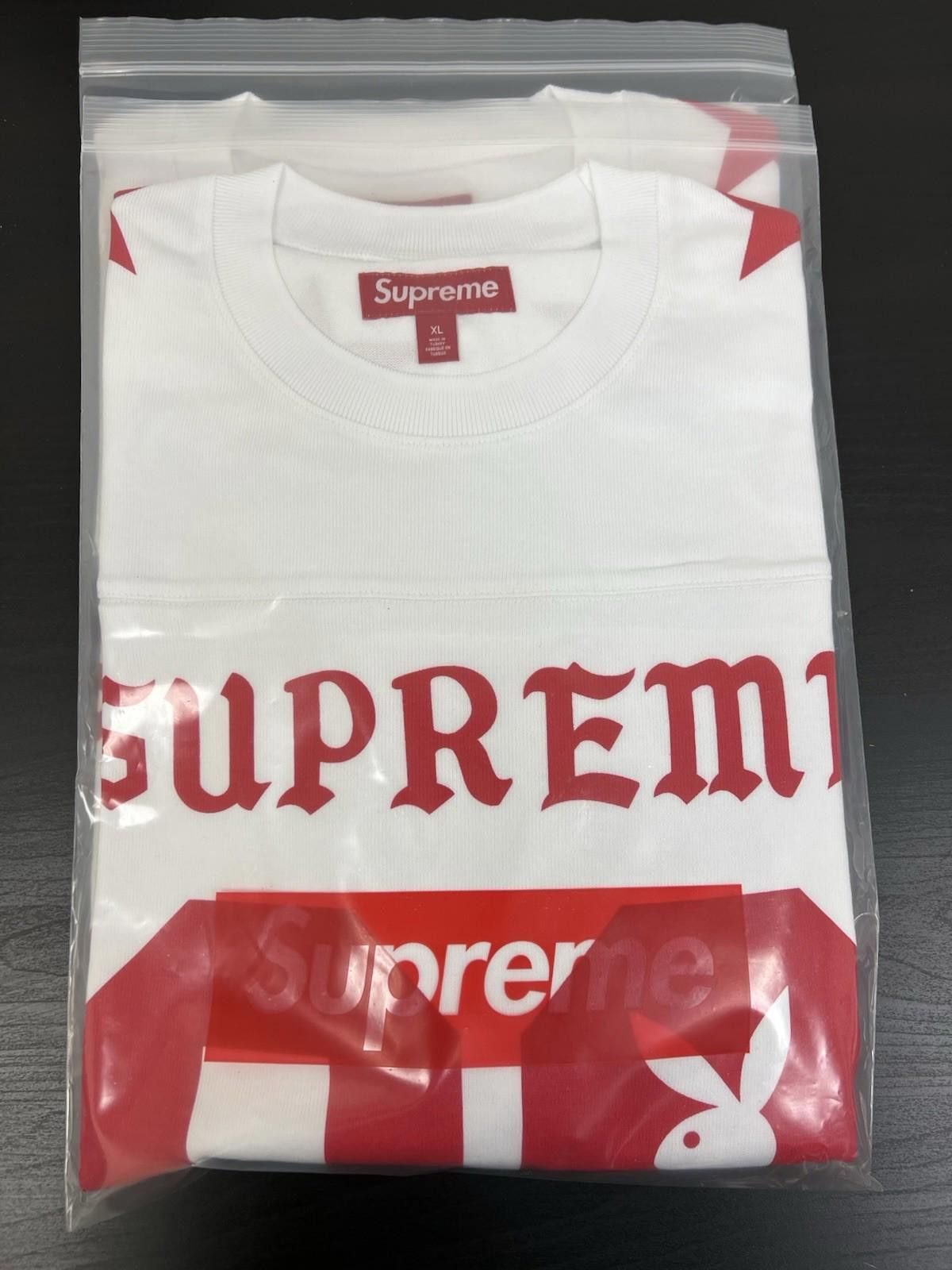 Supreme SS26 Supreme Playboy L/S Football Top White XL Size US XL / EU 56 / 4 - 4 Thumbnail