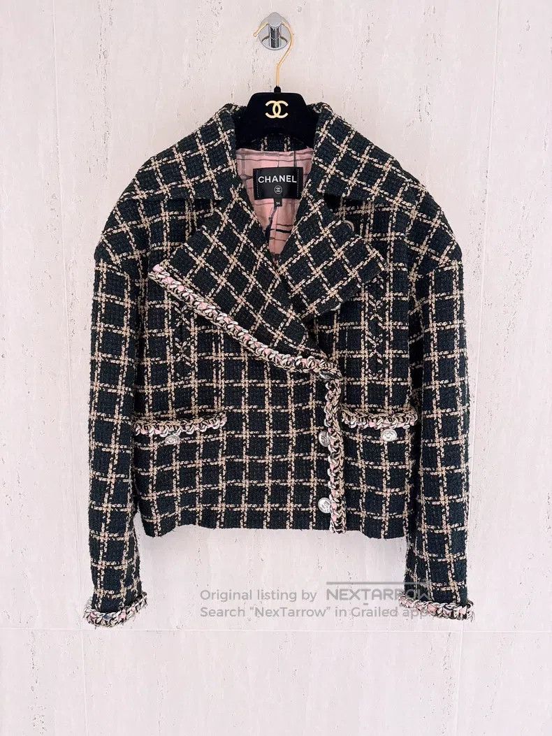 Chanel Chanel 21S Spring and Summer Fashion Plaid Tweed Jacket Size XXS / US 00 / IT 34 - 1 Thumbnail