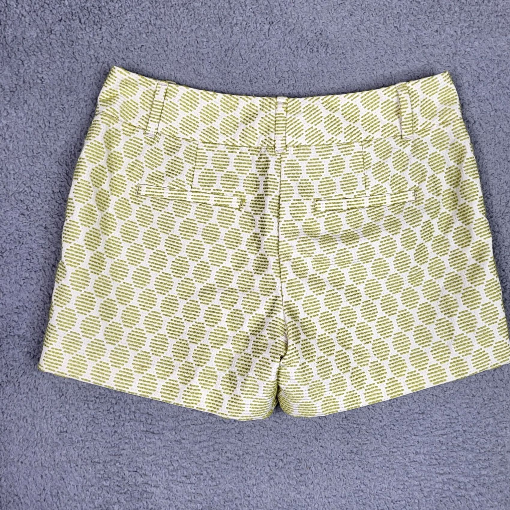 Loft LOFT Yellow Jacquard Shorts with Pockets Women Size 2 Regular Front Flat Pocketed Size 26" / US 2 / IT 38 - 3 Thumbnail