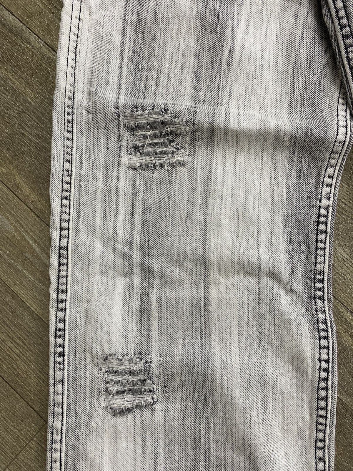 Japanese Brand 2000s Tornado Mart Style Acid Wash Punk Lgb Distressed Jeans Size US 32 / EU 48 - 5 Thumbnail
