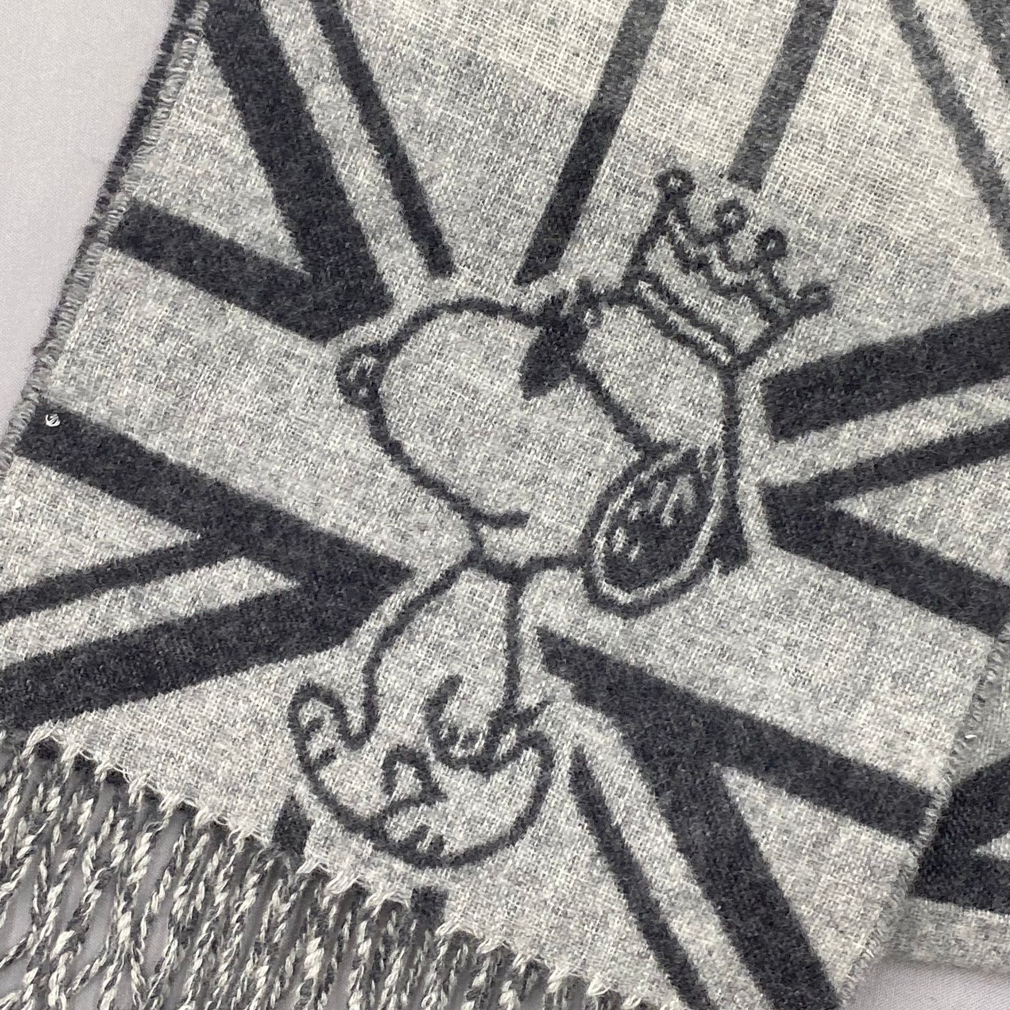 Japanese Brand Vintage Glen Prince Scarf Wool Union Jack Flag Scarves Size ONE SIZE - 4 Thumbnail