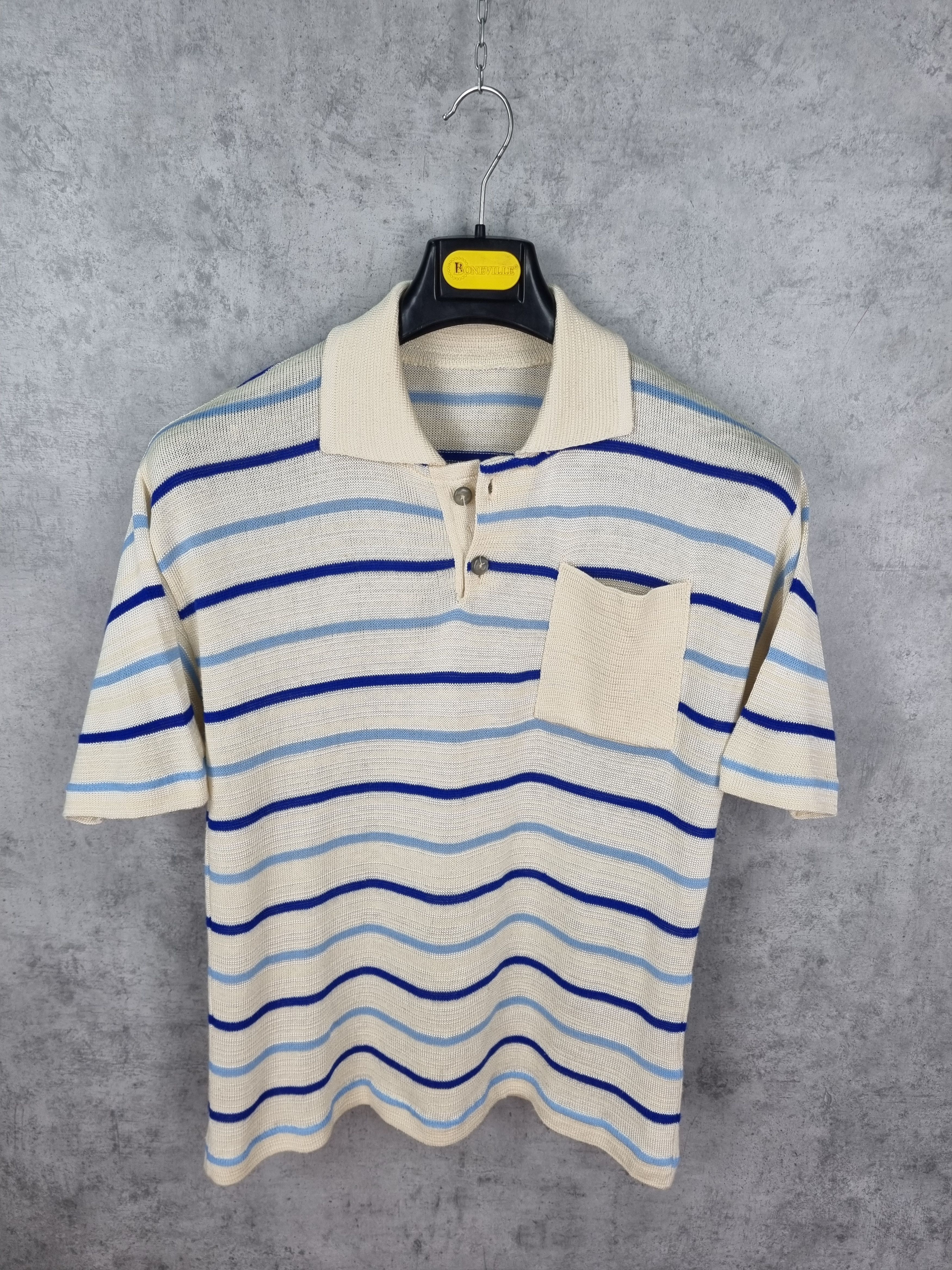 Vintage 90s Rare Knitted Vintage Polo Size US M / EU 48-50 / 2 - 1 Thumbnail