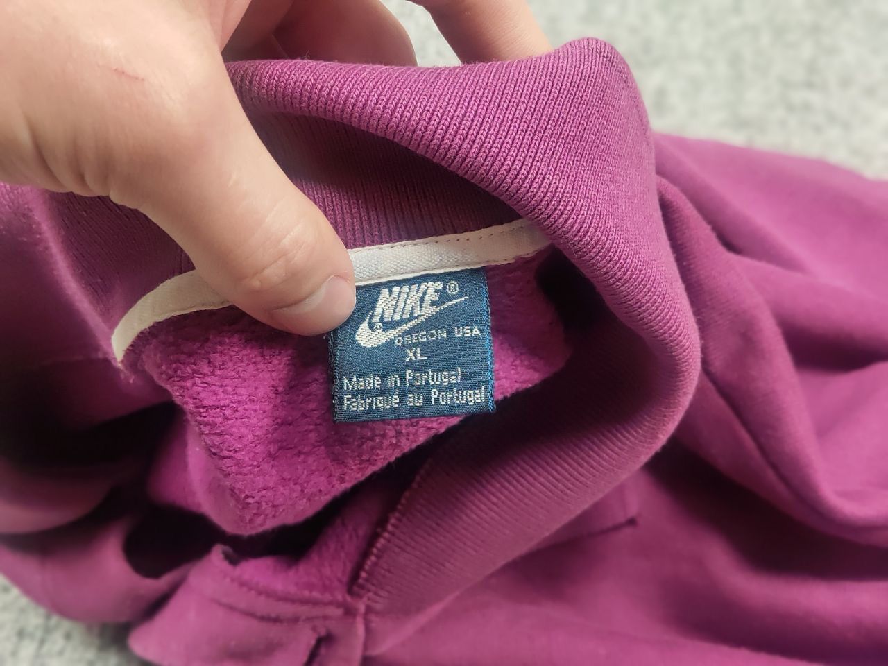 Nike Vintage 80's Nike Oregon Purple Polo Pullover Sweatshirt Size US XL / EU 56 / 4 - 10 Thumbnail
