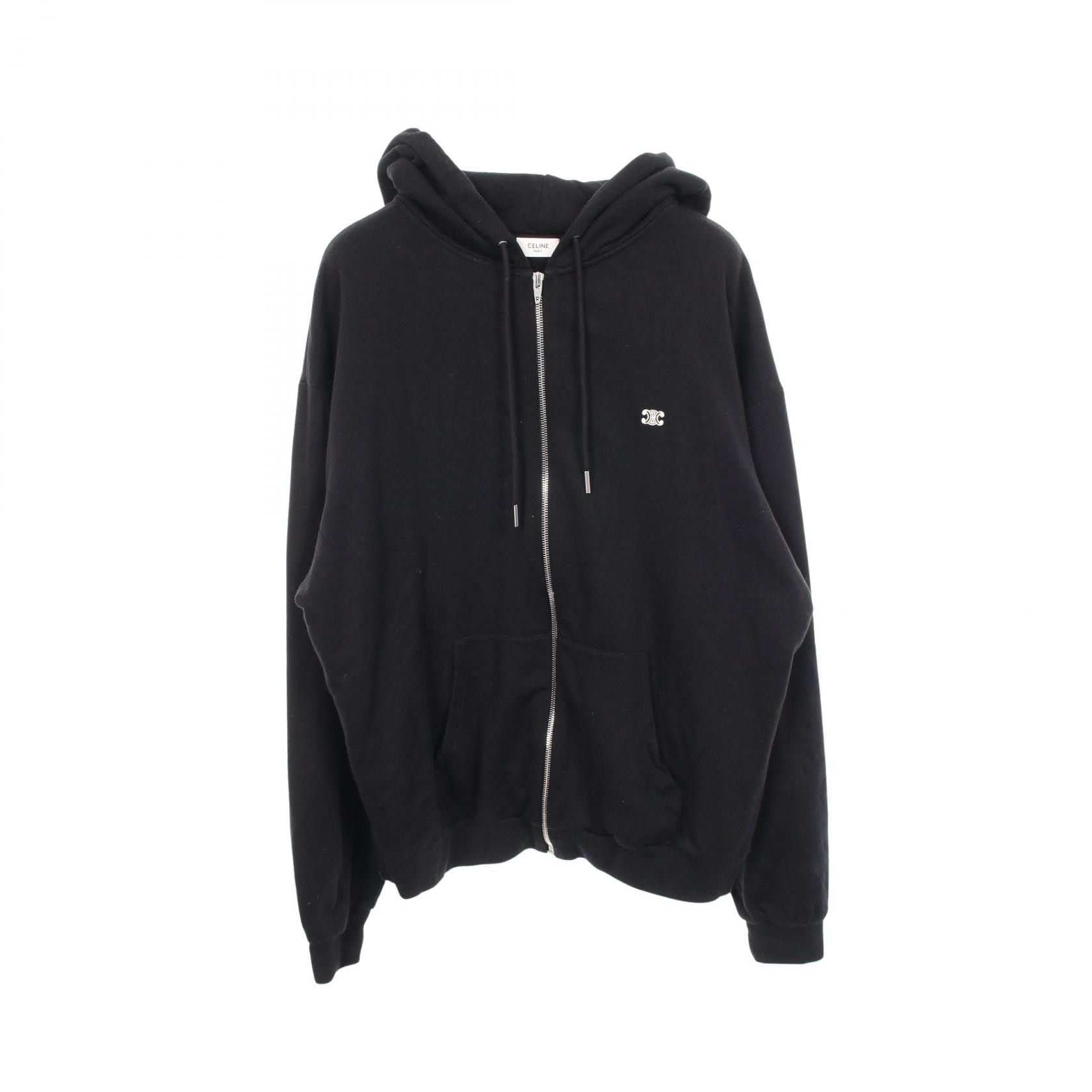 Celine Celine CELINE Triomphe Embroidery Cotton Cashmere Hoodie Textile Sweatshirts & Hoodies 2Y36D450I DUTY FREE for USA Size ONE SIZE - 1 Thumbnail