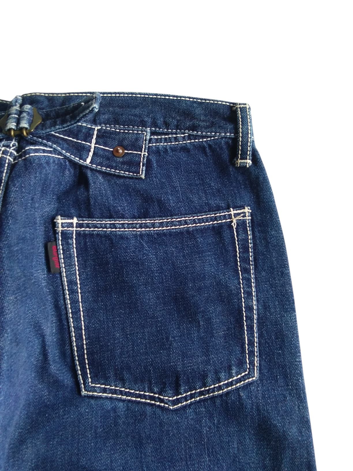 Japanese Brand RARE💥BURGLAR SELVEDGE BUCKLE BACK JAPANESE DENIM Size US 31 - 17 Thumbnail
