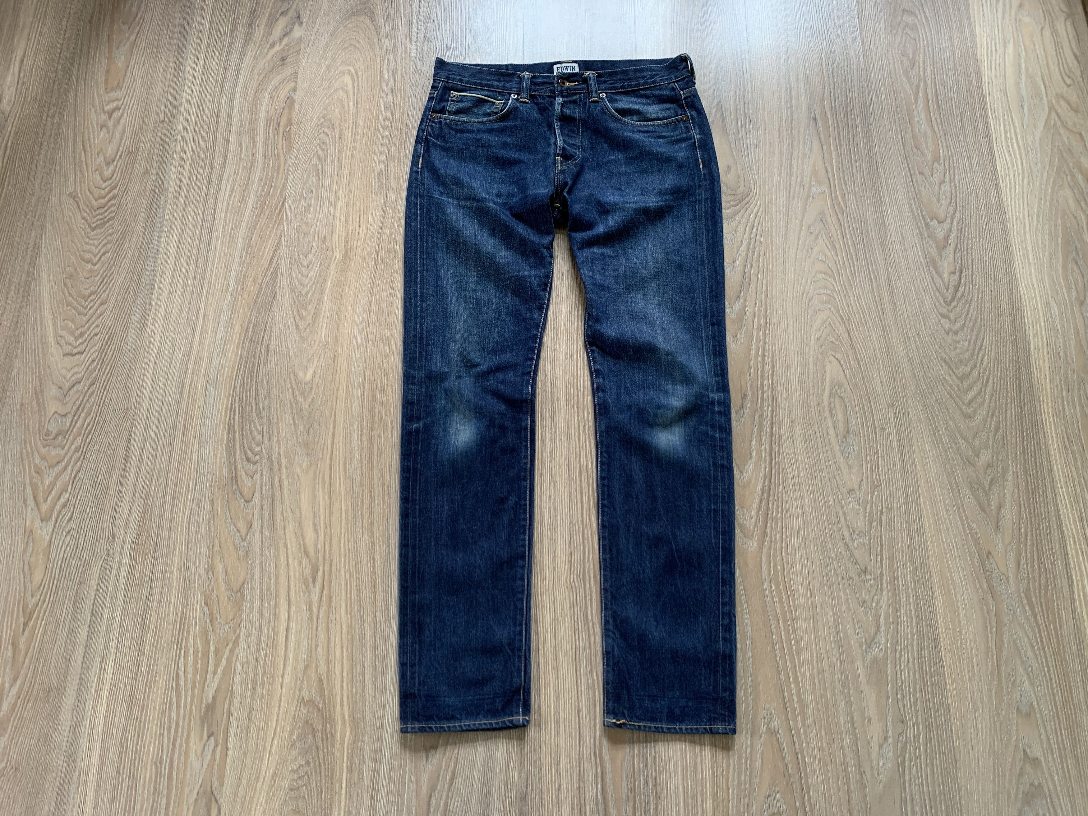 Edwin Vintage Edwin ED-80 Rainbow Selvedge Denim Slim Jeans Size US 30 / EU 46 - 15 Thumbnail