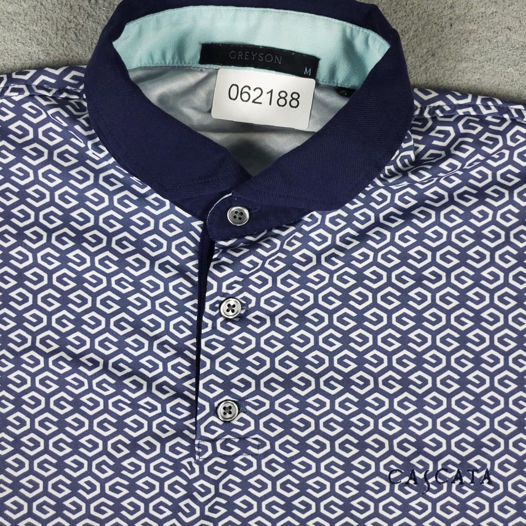 Vintage Greyson Polo Shirt Mens M Blue Geometric Performance Golf Wolf Size US M / EU 48-50 / 2 - 2 Thumbnail