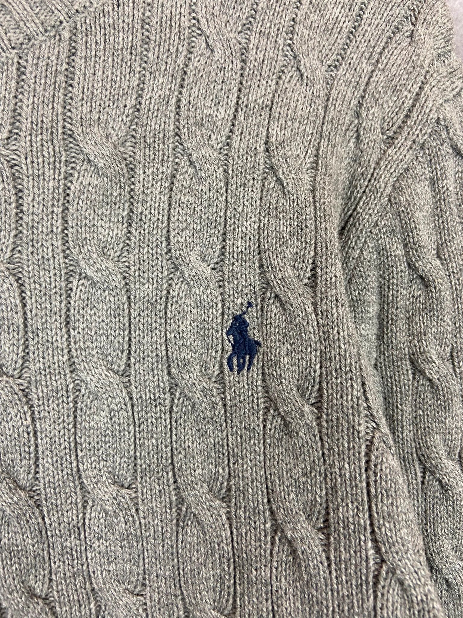 Ralph Lauren Ralph Lauren Grey Cable Knit Sweater XL Junior Size US M / EU 48-50 / 2 - 2 Thumbnail