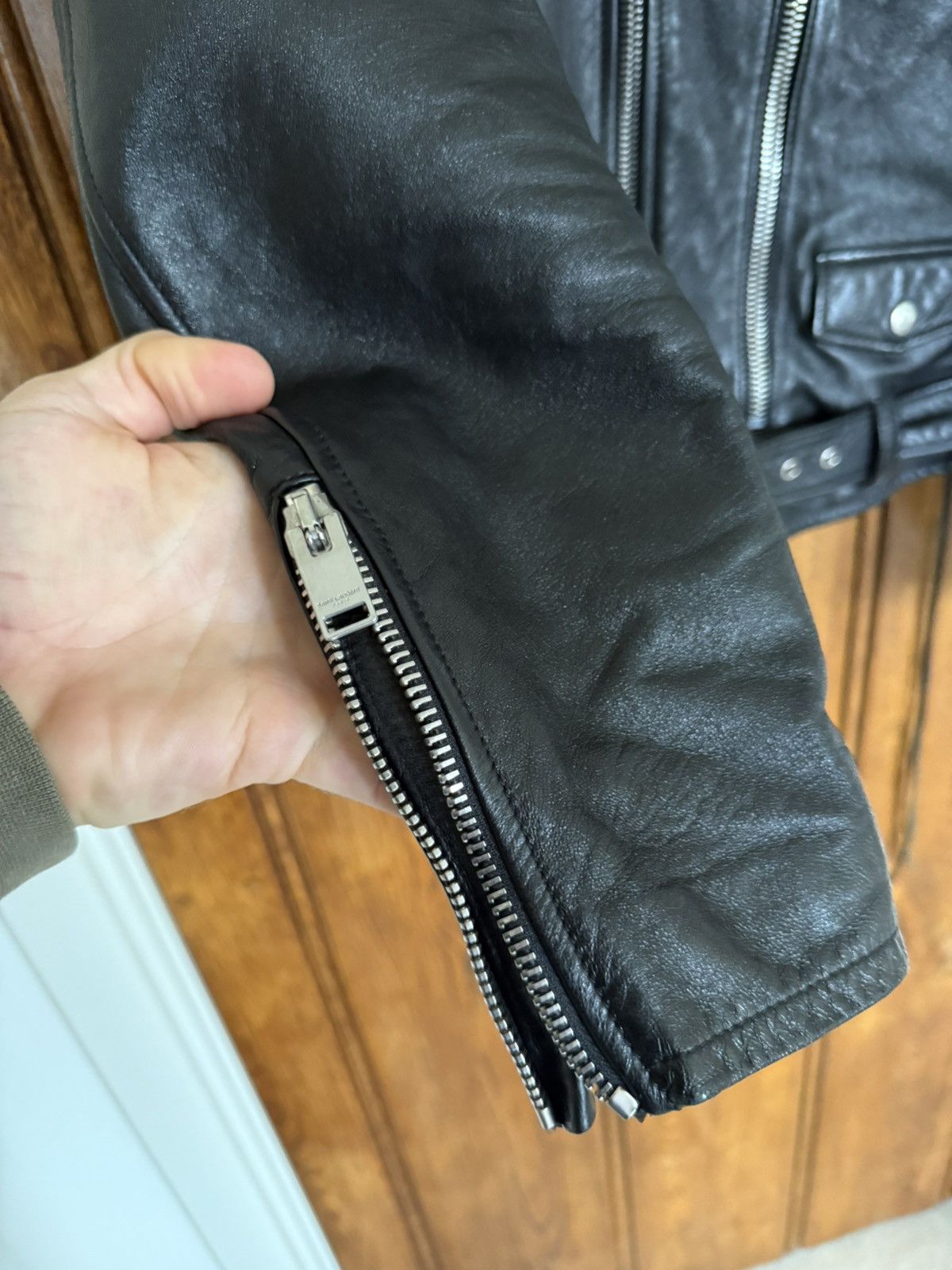 Saint Laurent Paris Saint Laurent Bloodluster leather L17 biker jacket Grail 50 Size US M / EU 48-50 / 2 - 15 Thumbnail
