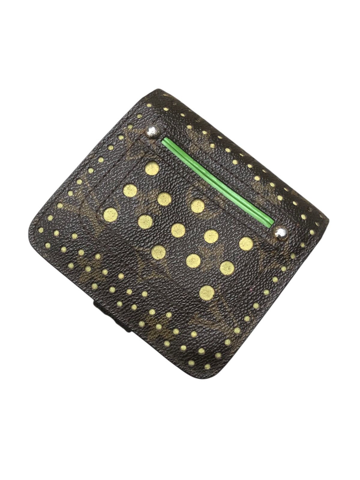 Louis Vuitton 🔥LOUIS VUITTON Monogram Perforated Zip Wallet Green M95218 Size ONE SIZE - 2 Thumbnail