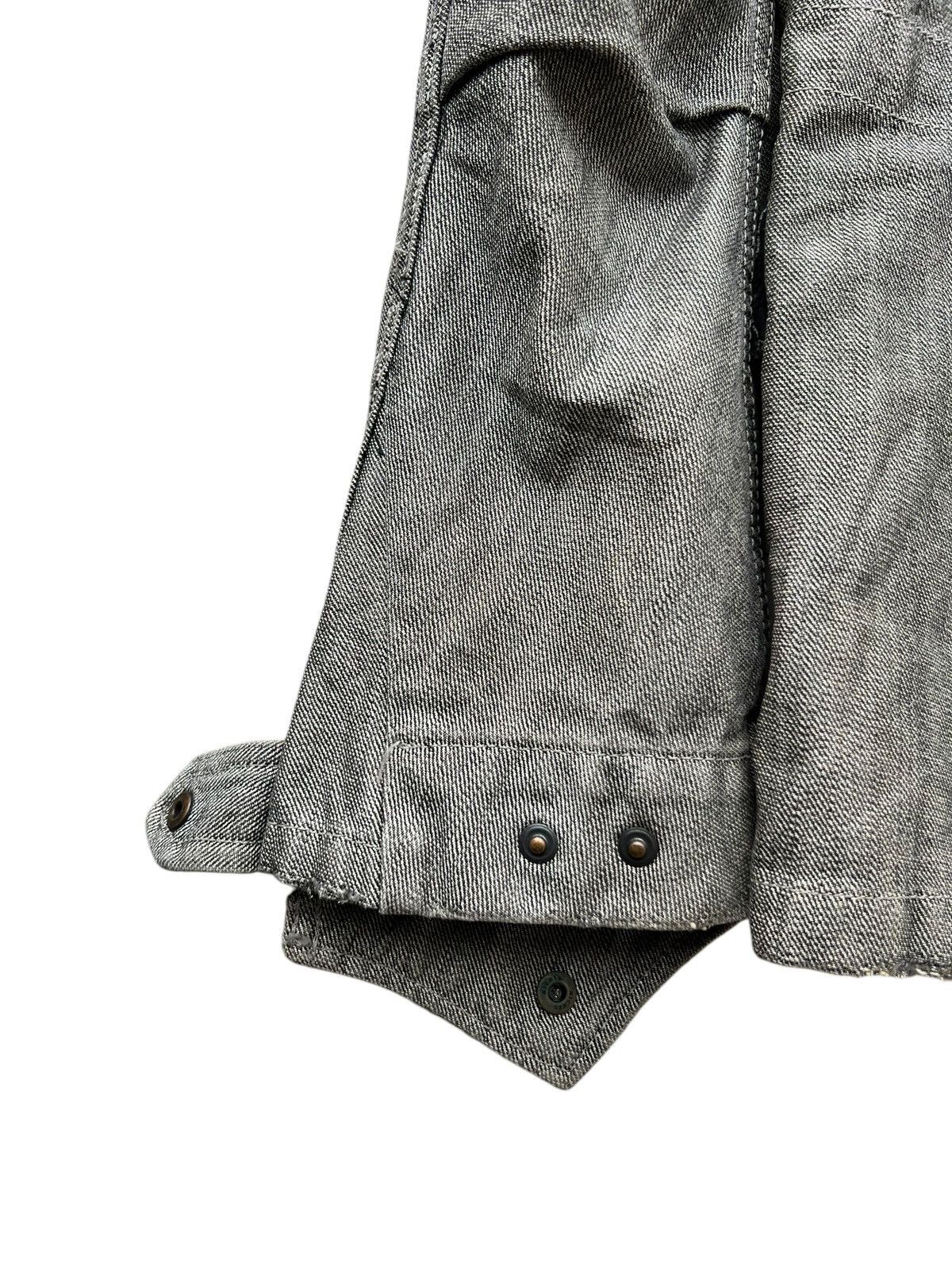 FranCisT MOR.K.S Francist Mor.K.S M65 Distressed Silver Goth Denim Jacket Size US S / EU 44-46 / 1 - 16 Thumbnail