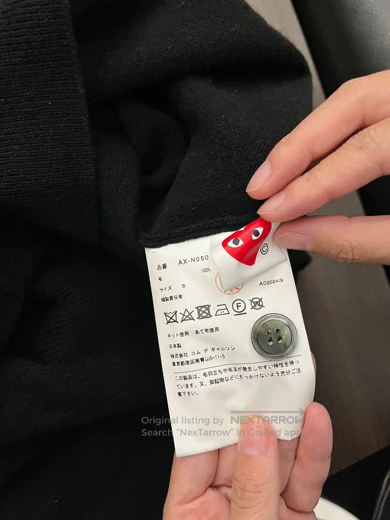 Comme des Garcons Comme Des Garcons Black gold heart wool cardigan Size S / US 4 / IT 40 - 6 Thumbnail