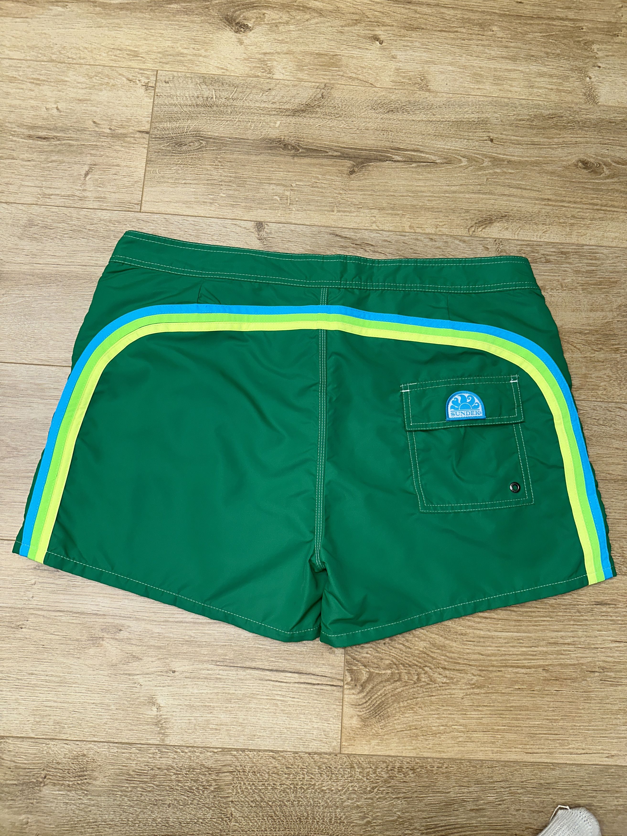 Sundek Sundek 38 Swim Shorts Green Rainbow Arc Stripe Size 38 Size US 38 / EU 54 - 1 Thumbnail