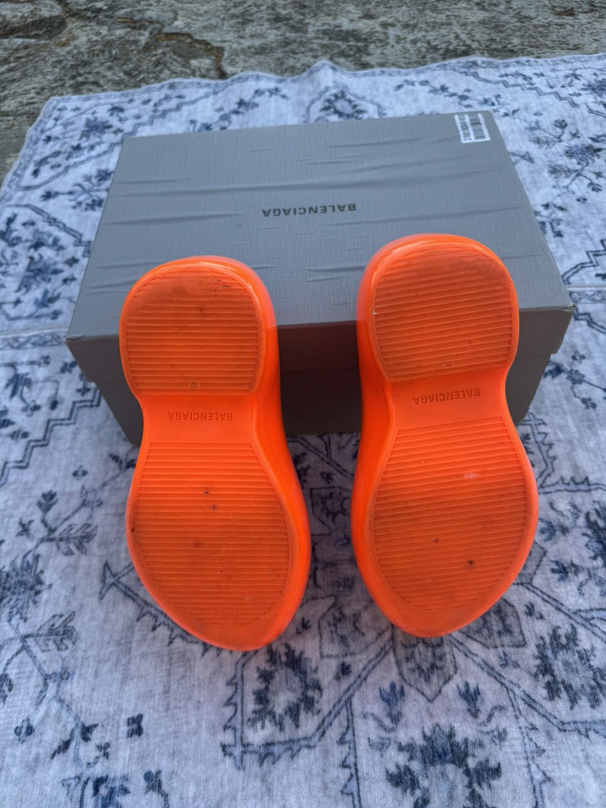 Balenciaga Techno Clog Size 41 Shiny Orange