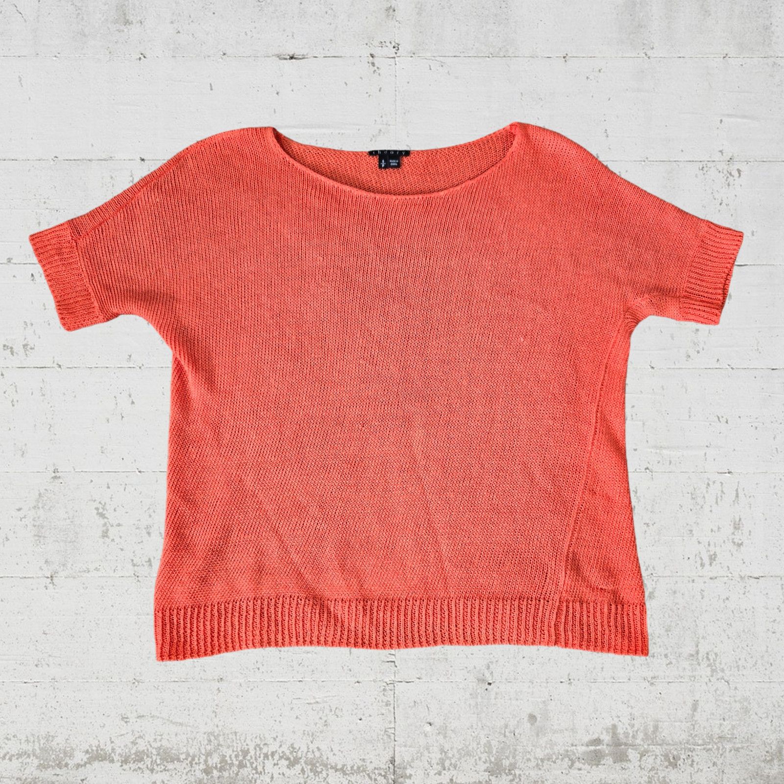 Theory Theory Coral Linen Open Knit Blouse Size Small Size S / US 4 / IT 40 - 2 Thumbnail