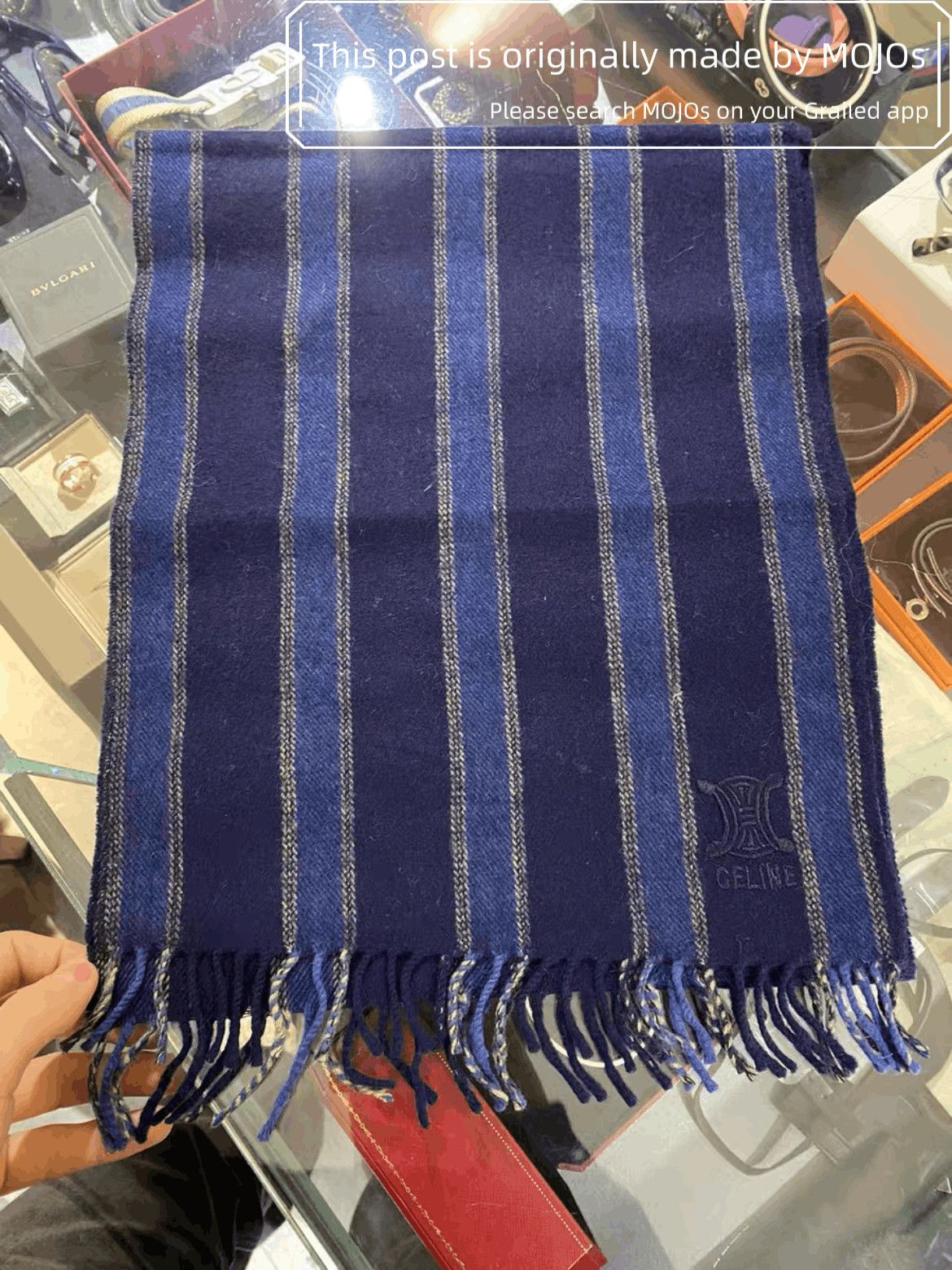 Celine Celine Stripes Logo Stitches Scarf Size ONE SIZE - 1 Thumbnail