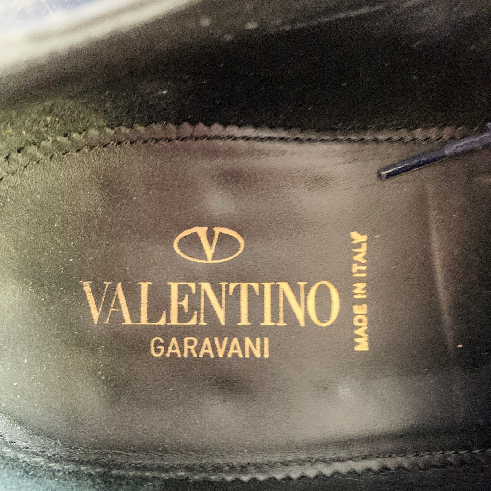 Valentino Size 7.5 Navy Embossed Stars Leather Oxford Lace-Up Shoes Size US 7.5 / EU 40-41 - 7 Thumbnail
