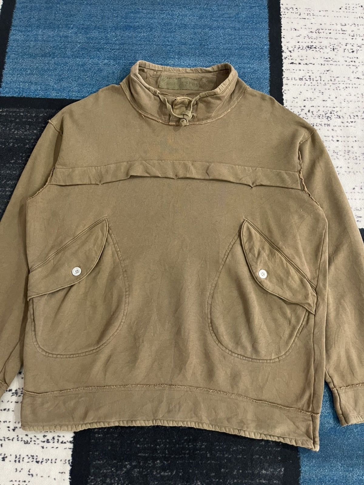 Vintage Vintage RNA Inc Military Style Drawstring Jumper Sweatshirt Size US XL / EU 56 / 4 - 5 Thumbnail
