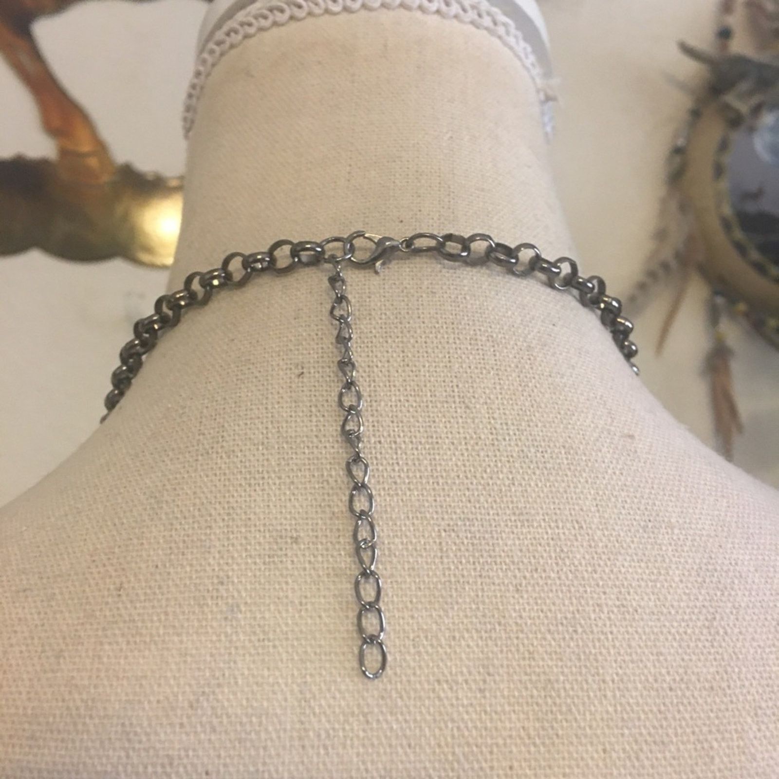 Jewelry Shiny chrome tone faceted bead bib necklace Size ONE SIZE - 5 Thumbnail