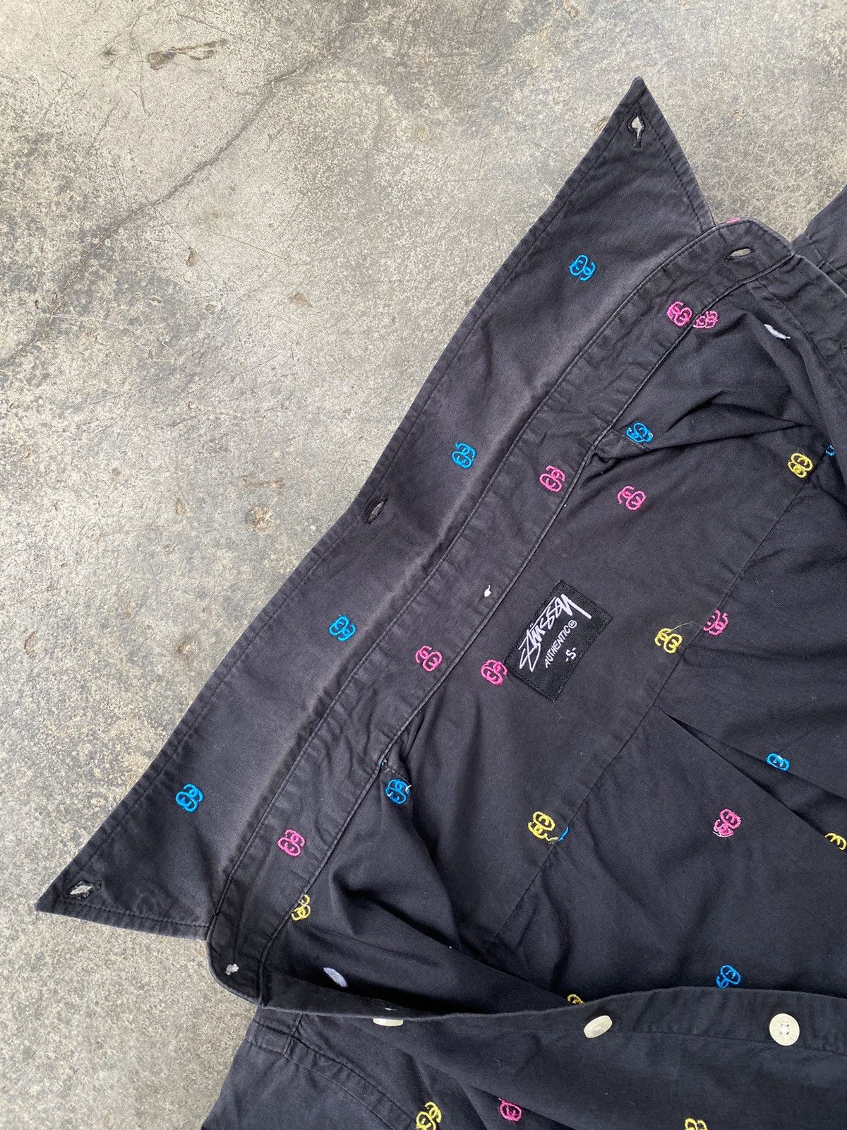 Stussy Vintage Stussy Monogram Button Up Shirt Size US S / EU 44-46 / 1 - 11 Thumbnail
