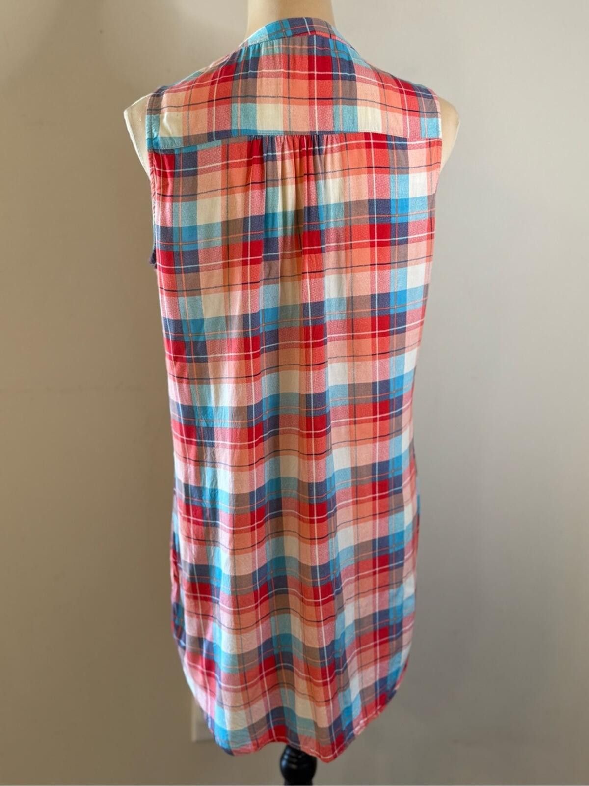 Other Orange Creek colorful plaid button up sleeveless tunic top M Size M / US 6-8 / IT 42-44 - 4 Thumbnail