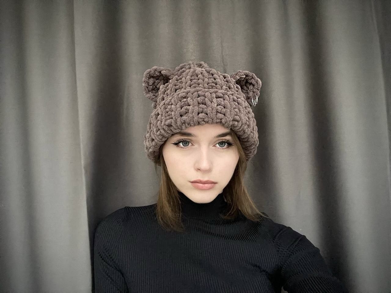 Handmade Handmade knitted hat 🐻 style Size ONE SIZE - 2 Thumbnail