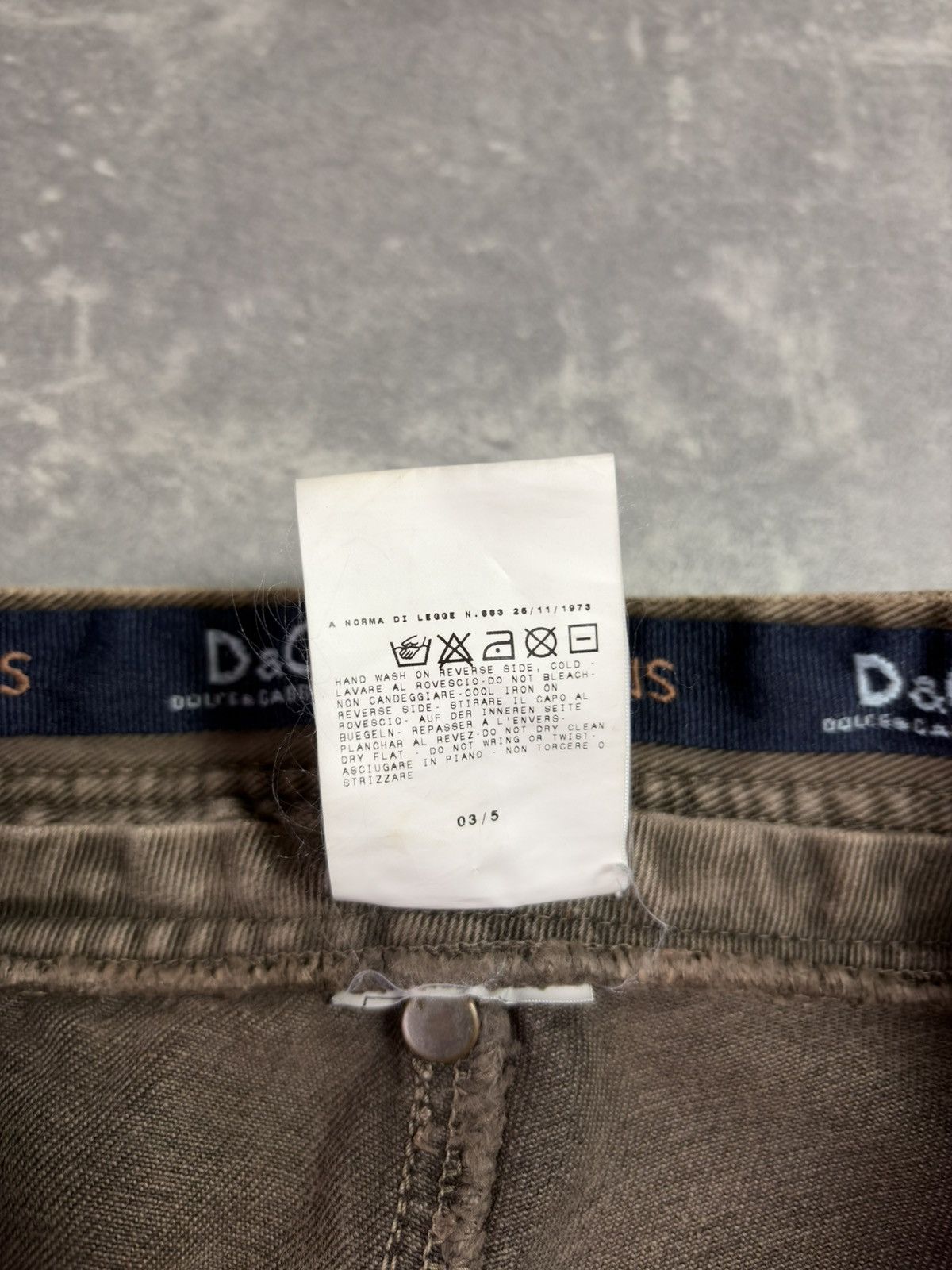 Dolce & Gabbana D&G Dolce & Gabbana Heavy Double Waisted Zipper Denim 33 Size US 33 - 10 Thumbnail