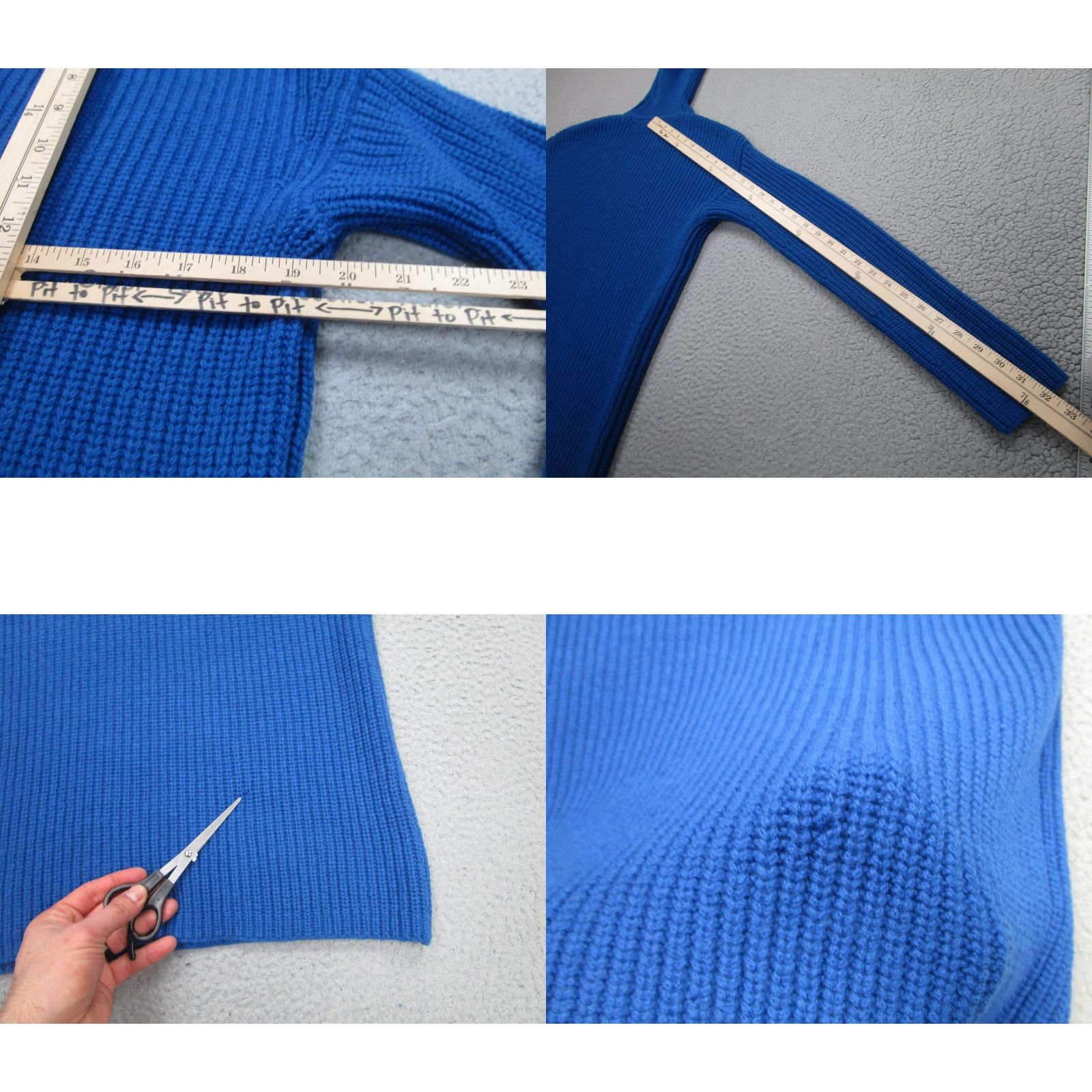 Equipment Equipment Femme Sweater Womens Small Blue Wool Cashmere Turtleneck Knit Ribbed Size S / US 4 / IT 40 - 9 Thumbnail