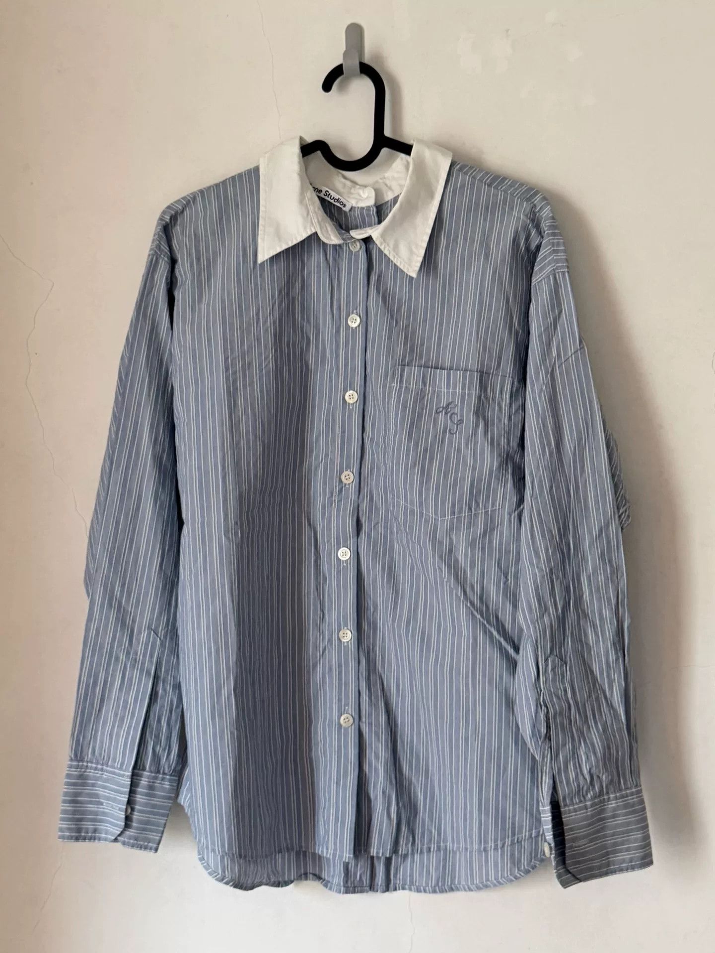 Acne Studios Acne Studios Striped Collared Long-Sleeve Shirt Size US M / EU 48-50 / 2 - 1 Thumbnail