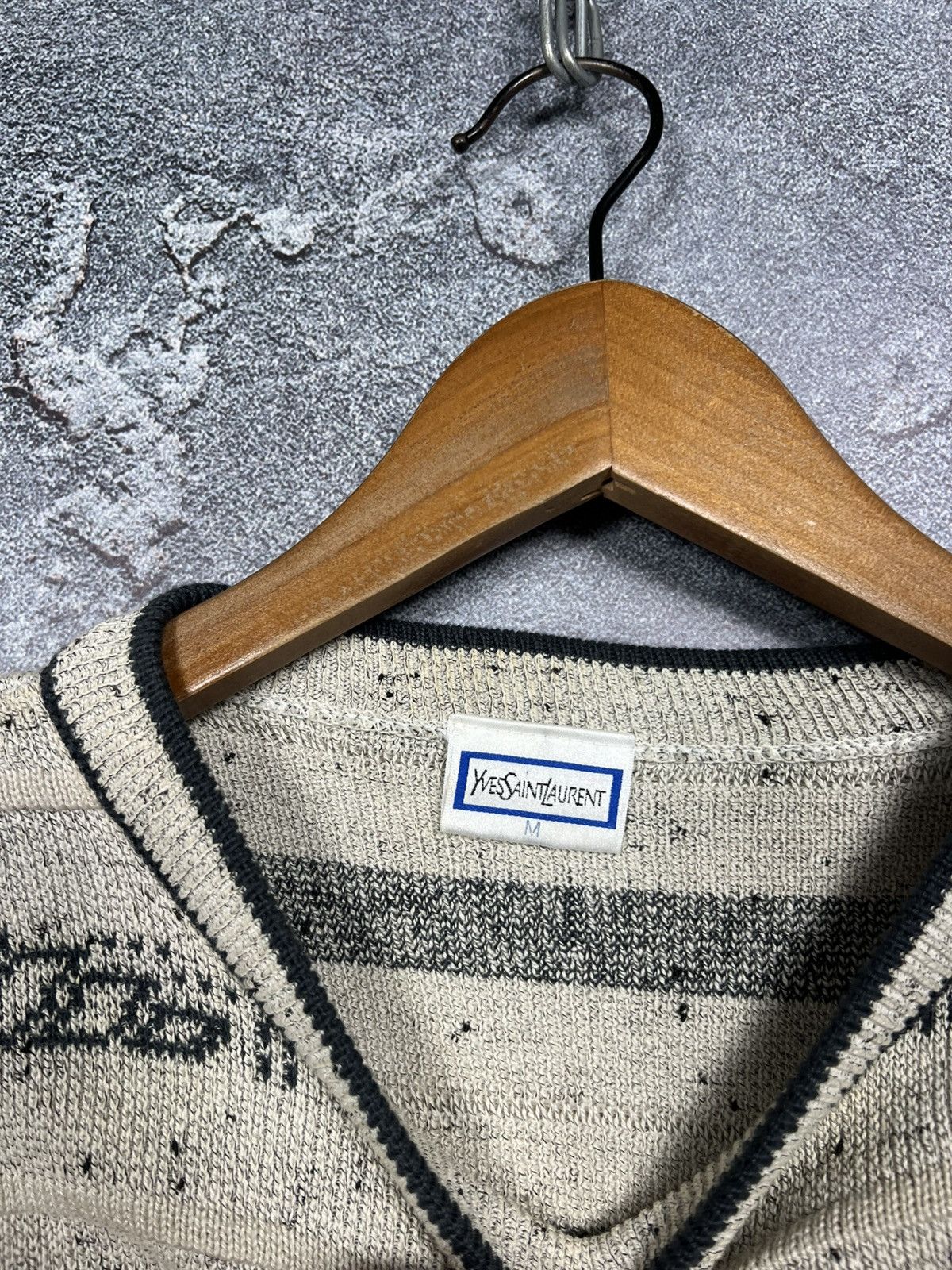 Yves Saint Laurent Vintage Yves Saint Laurent Textured Oversized Sweater Size US M / EU 48-50 / 2 - 9 Thumbnail