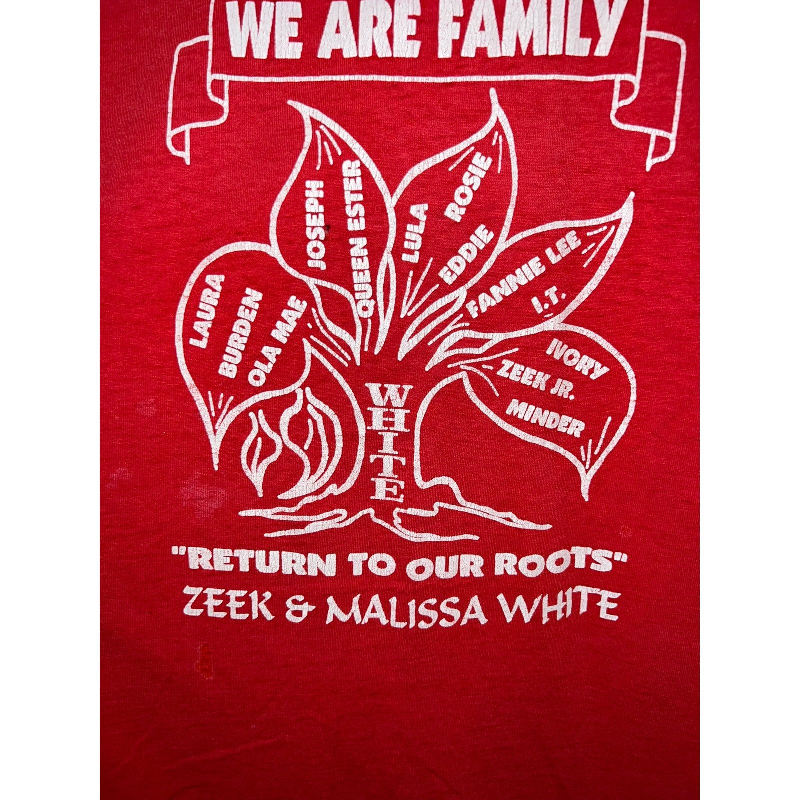 Vintage Vintage Family Tree Shirt Zeek & Melissa White Tee VTG L Size US L / EU 52-54 / 3 - 2 Thumbnail
