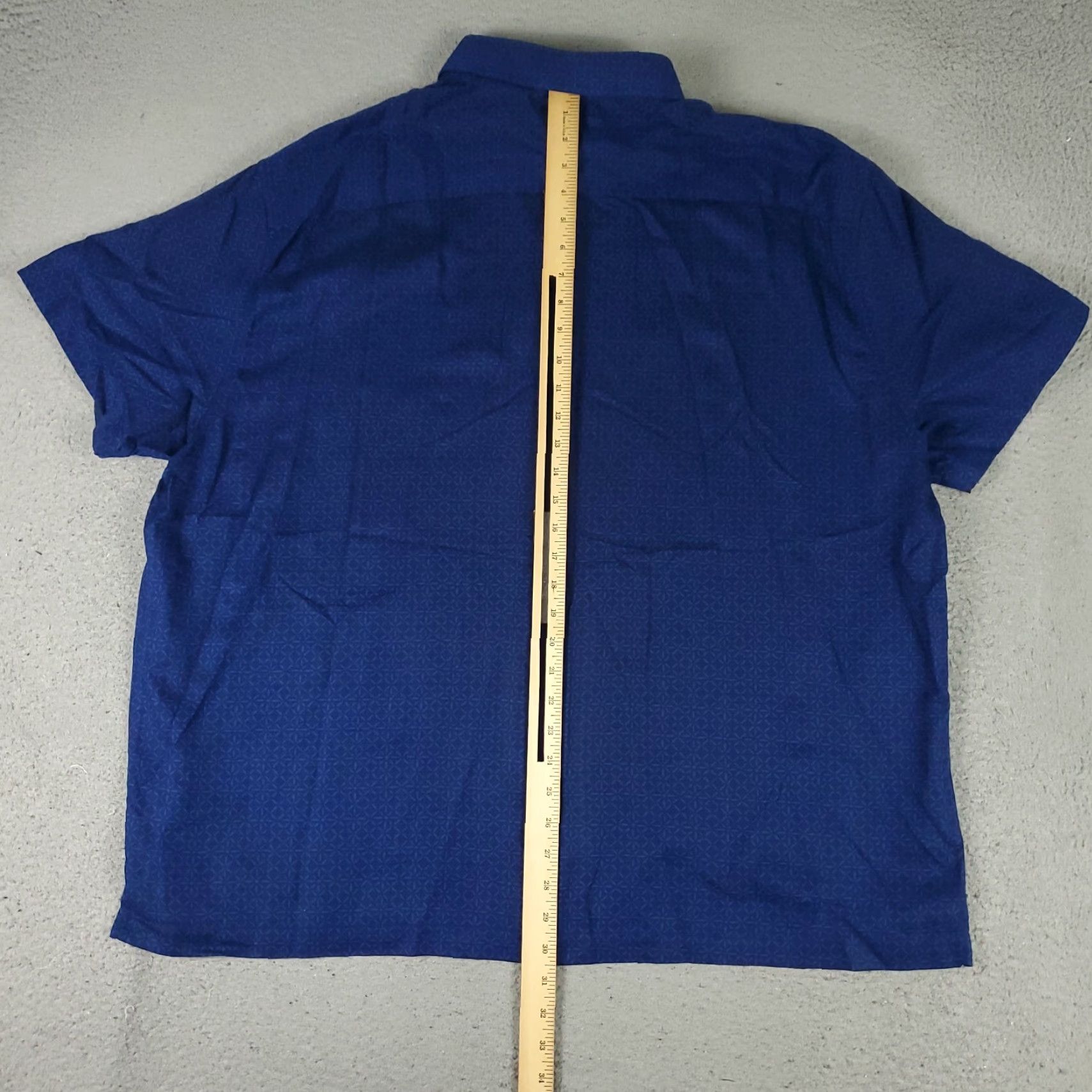 Nat Nast Nat Nast Shirt Mens 2XL Blue Geometric Silk Button Up Short Sleeve Size US XXL / EU 58 / 5 - 4 Thumbnail