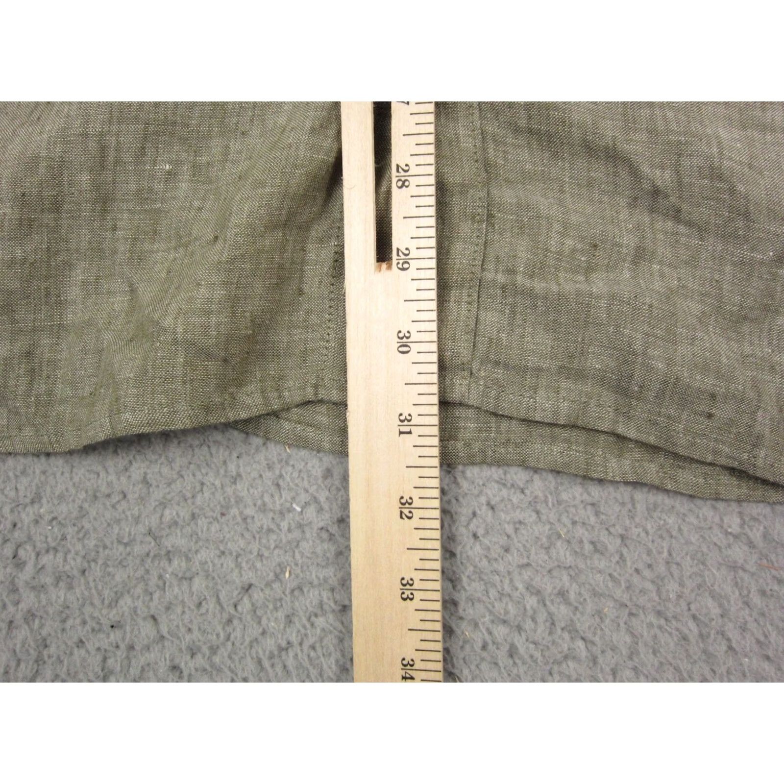 Perry Ellis Perry Ellis Shirt Adult 2XL Green 100% Linen Button Up Men Camp Short Sleeve Crew Neck Collared Casual Vintage: No Size US XXL / EU 58 / 5 - 7 Thumbnail