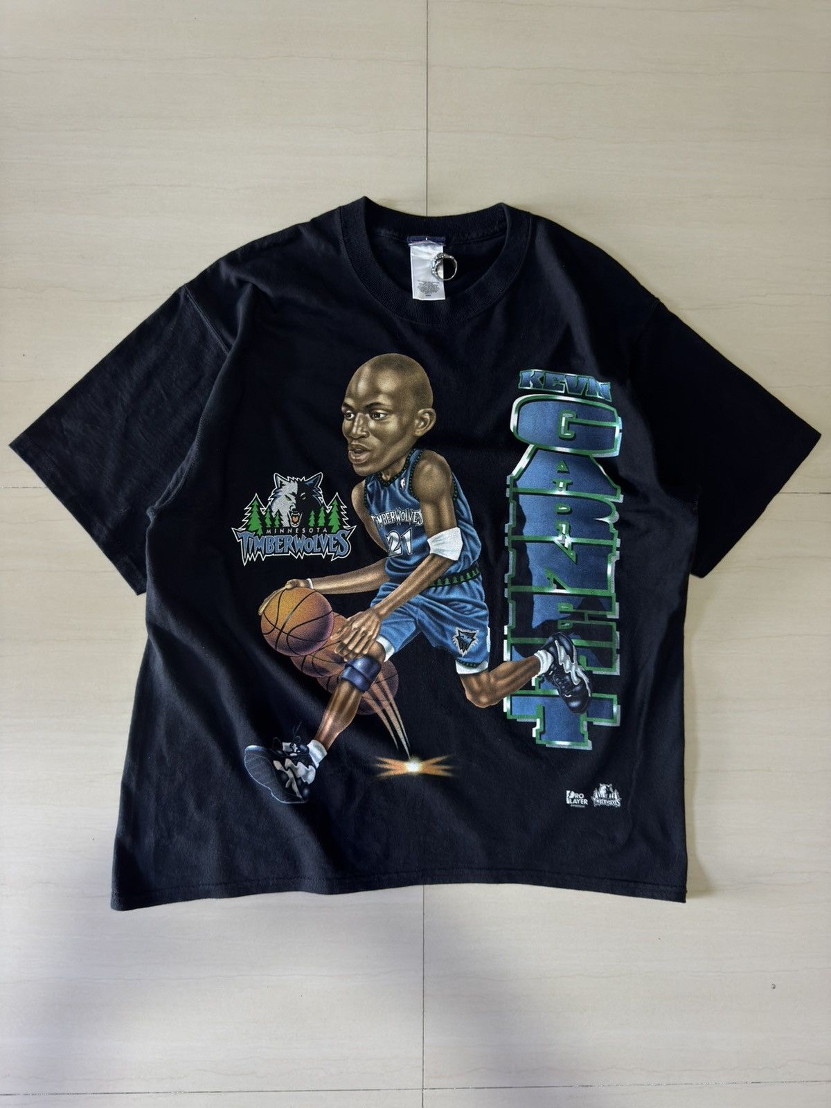 Pro Player 90s Kevin Garnett Minnesota Timberwolves Basketball VTG Tee Size US L / EU 52-54 / 3 - 2 Thumbnail