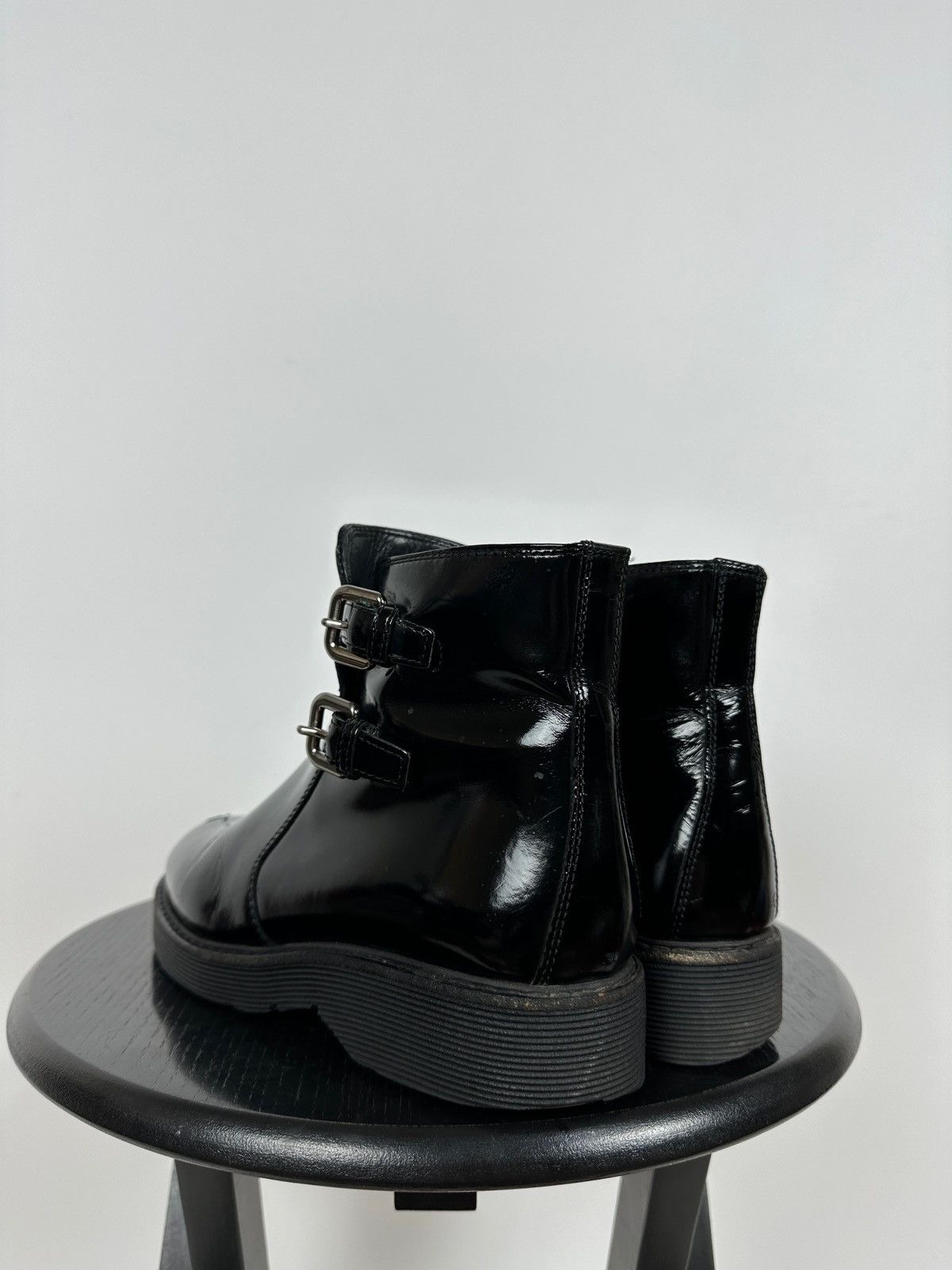 Prada Women’s Prada Black Patent Leather Ankle Boots Size US 9.5 / IT 39.5 - 9 Thumbnail