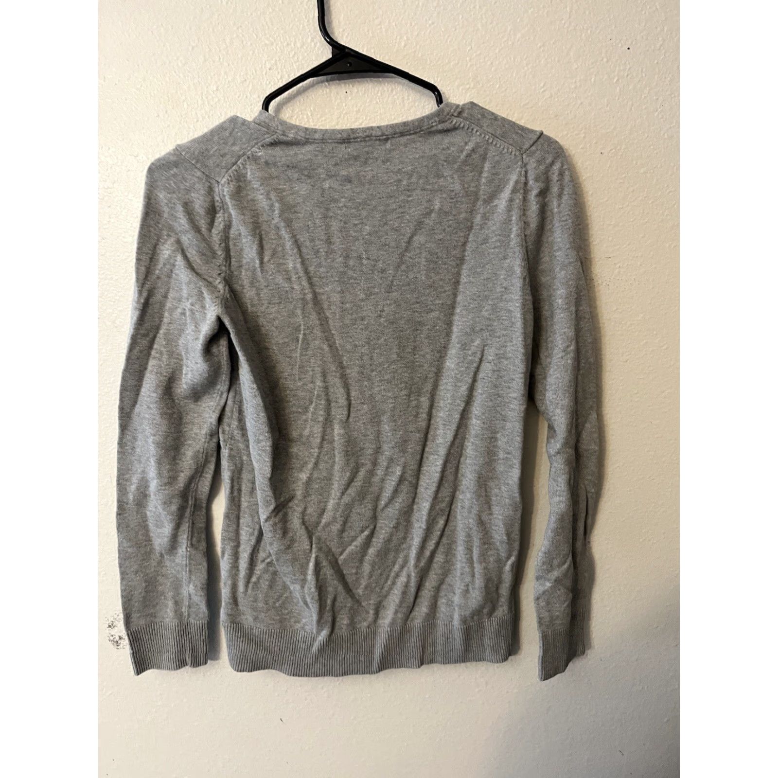 Gap VINTAGE Gap Gray Ruffle Collar Henley Long Sleeve Blouse Women Medium Size M / US 6-8 / IT 42-44 - 3 Thumbnail