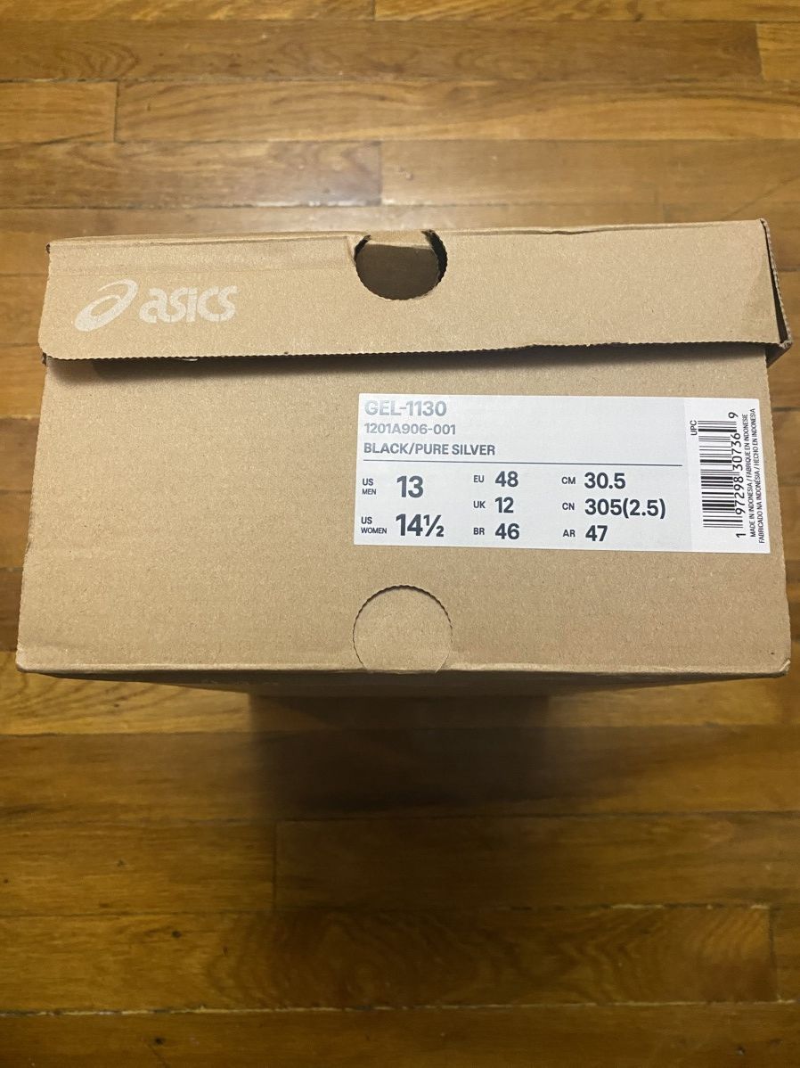 Asics Size 13 - Asics Gel-1130 Black Pure Silver Men’s Size US 13 / EU 46 - 8 Thumbnail