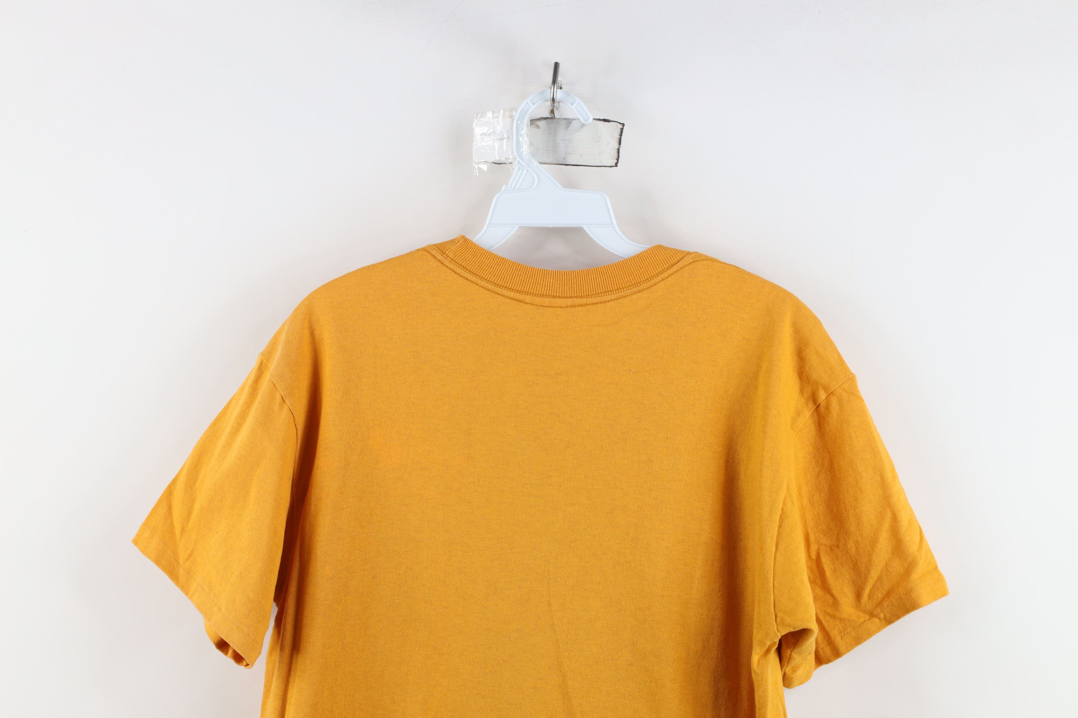 Vintage Vintage 70s Streetwear Blank Pocket T-Shirt Orange USA Size US M / EU 48-50 / 2 - 12 Thumbnail