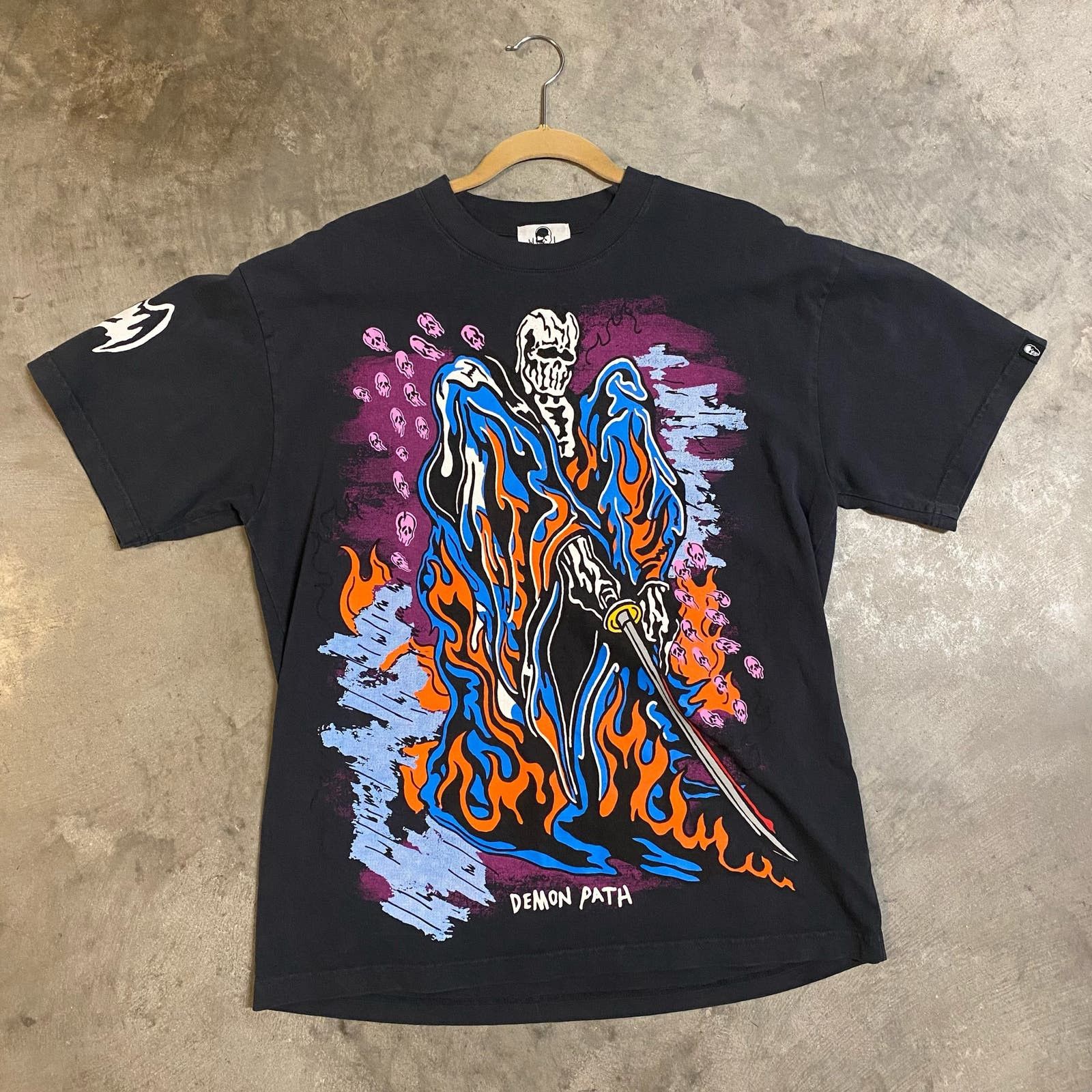 image of Warren Lotas Demon Path T-Shirt in Black, Men's (Size Medium)