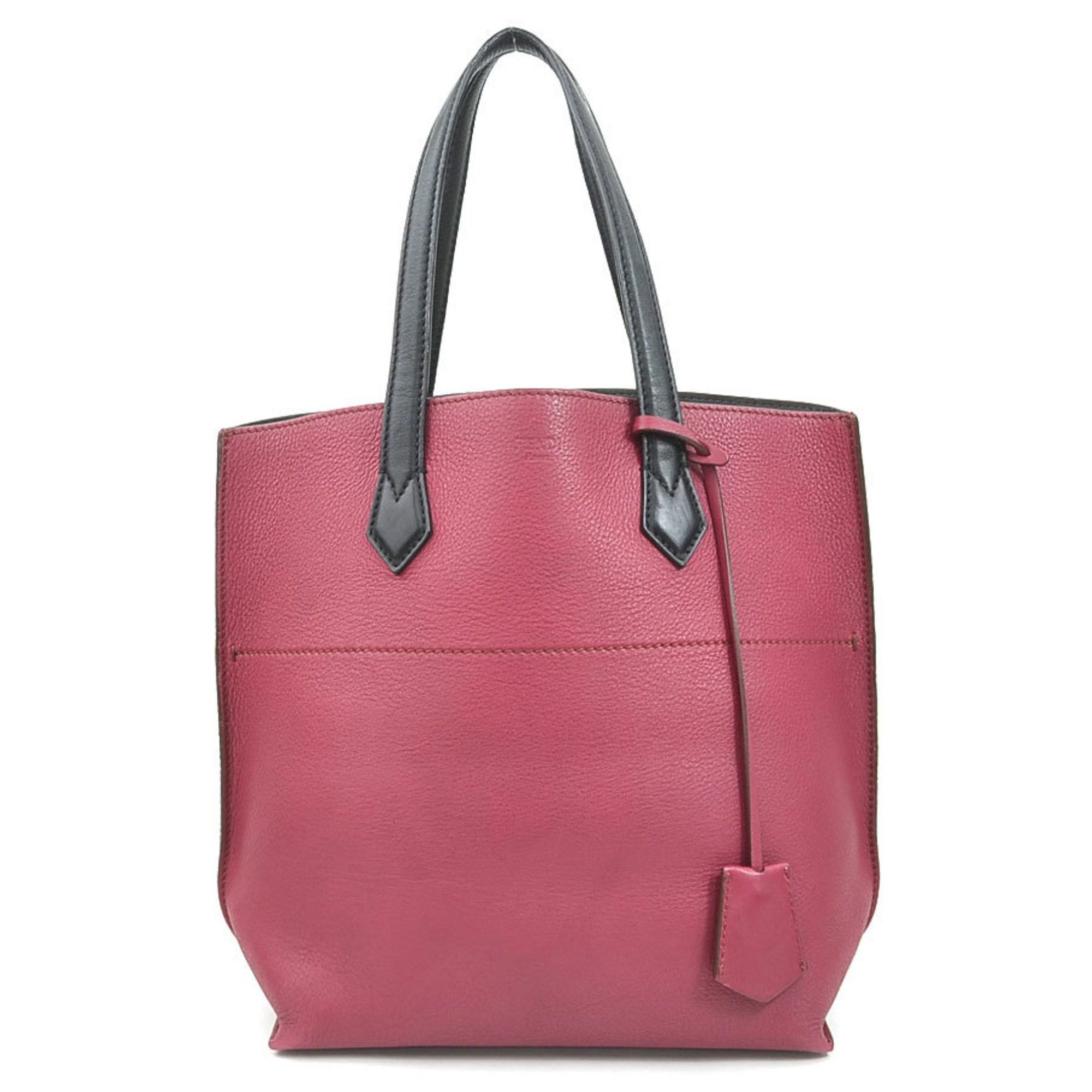 Fendi FENDI All-in Leather Tote Bag, Bordeaux and Black, Women's, 8BH262-P07, e60971a Size ONE SIZE - 1 Thumbnail