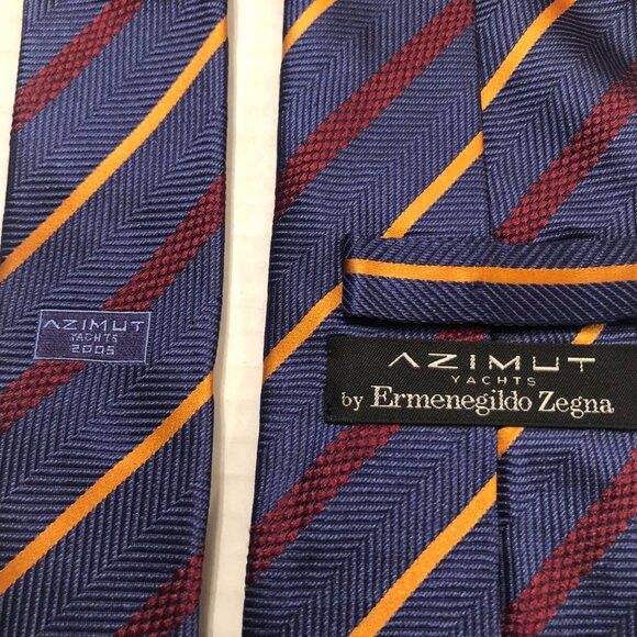 Ermenegildo Zegna ERMENEGILDO Zegna azimut men's new silk tie 3 1/2" X 61" Size ONE SIZE - 2 Thumbnail